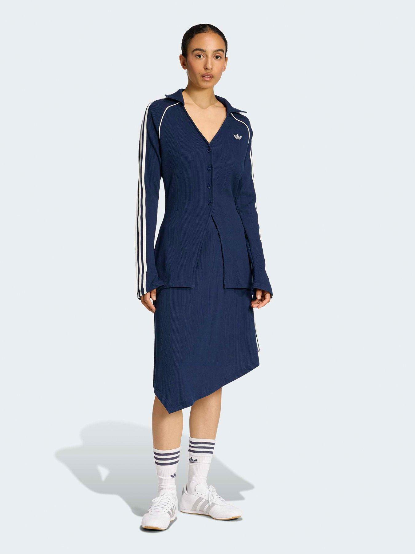 Image 3 of 5 of adidas Originals Womens Button Down Top - Blue