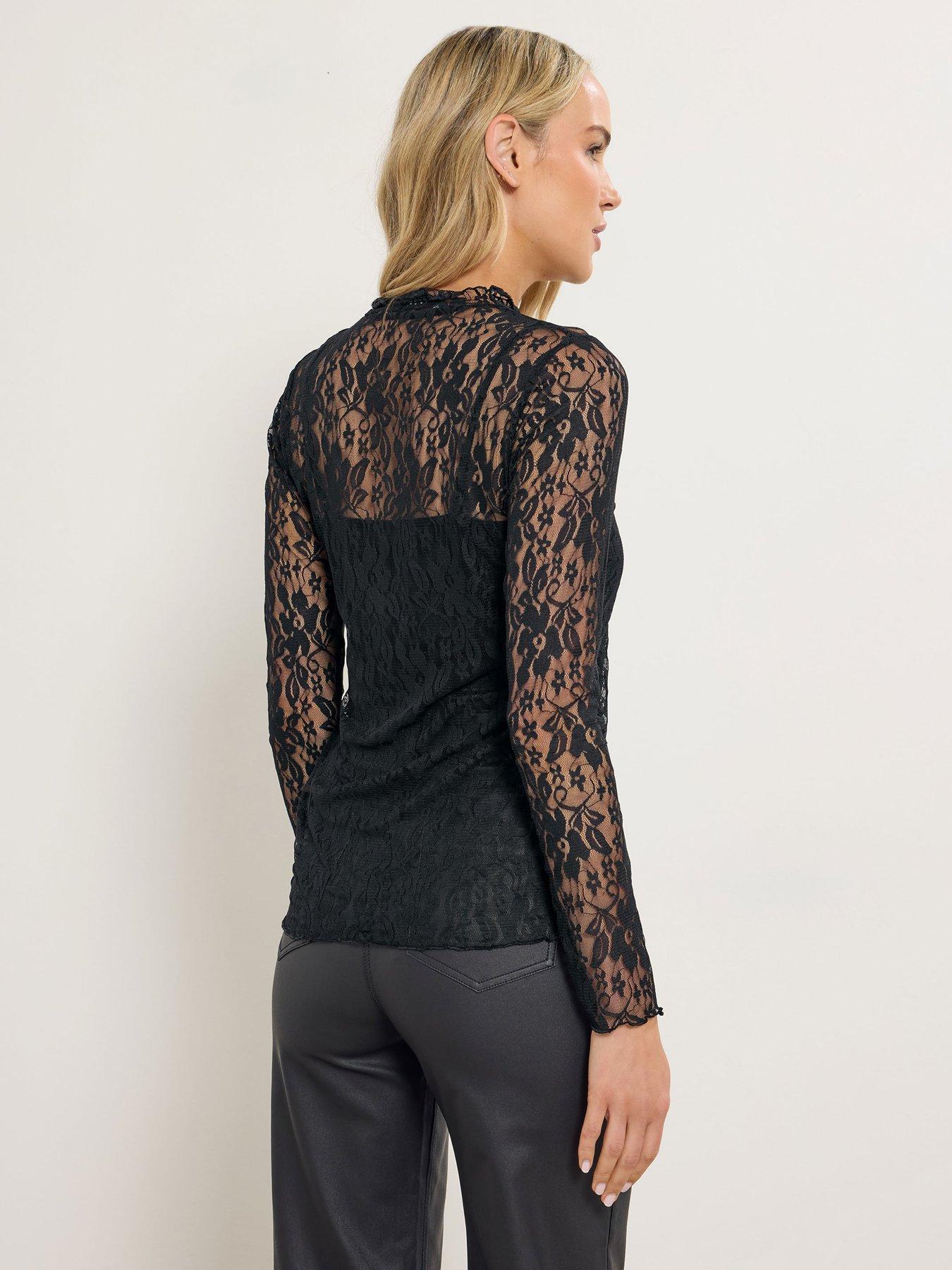 long-tall-sally-high-neck-lace-top-blackstillFront