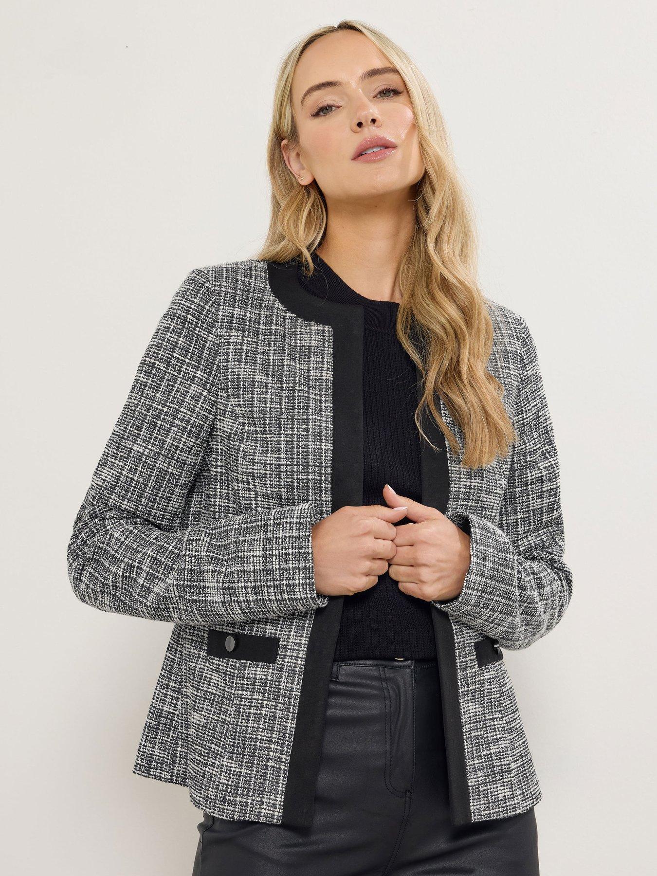 Image 1 of 4 of Long Tall Sally Boucle Jacket - Black