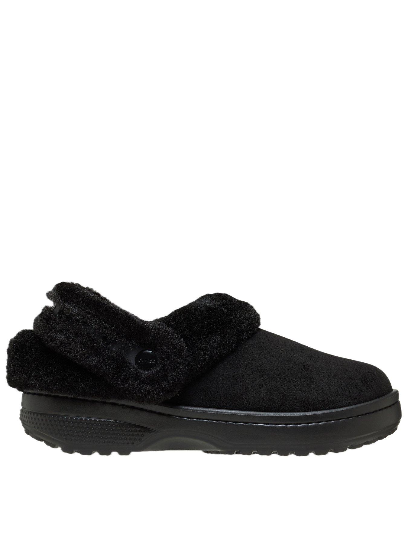 Image 1 of 7 of Crocs Men's Classic Unfurgettable Sueded Clog Sandal - Black