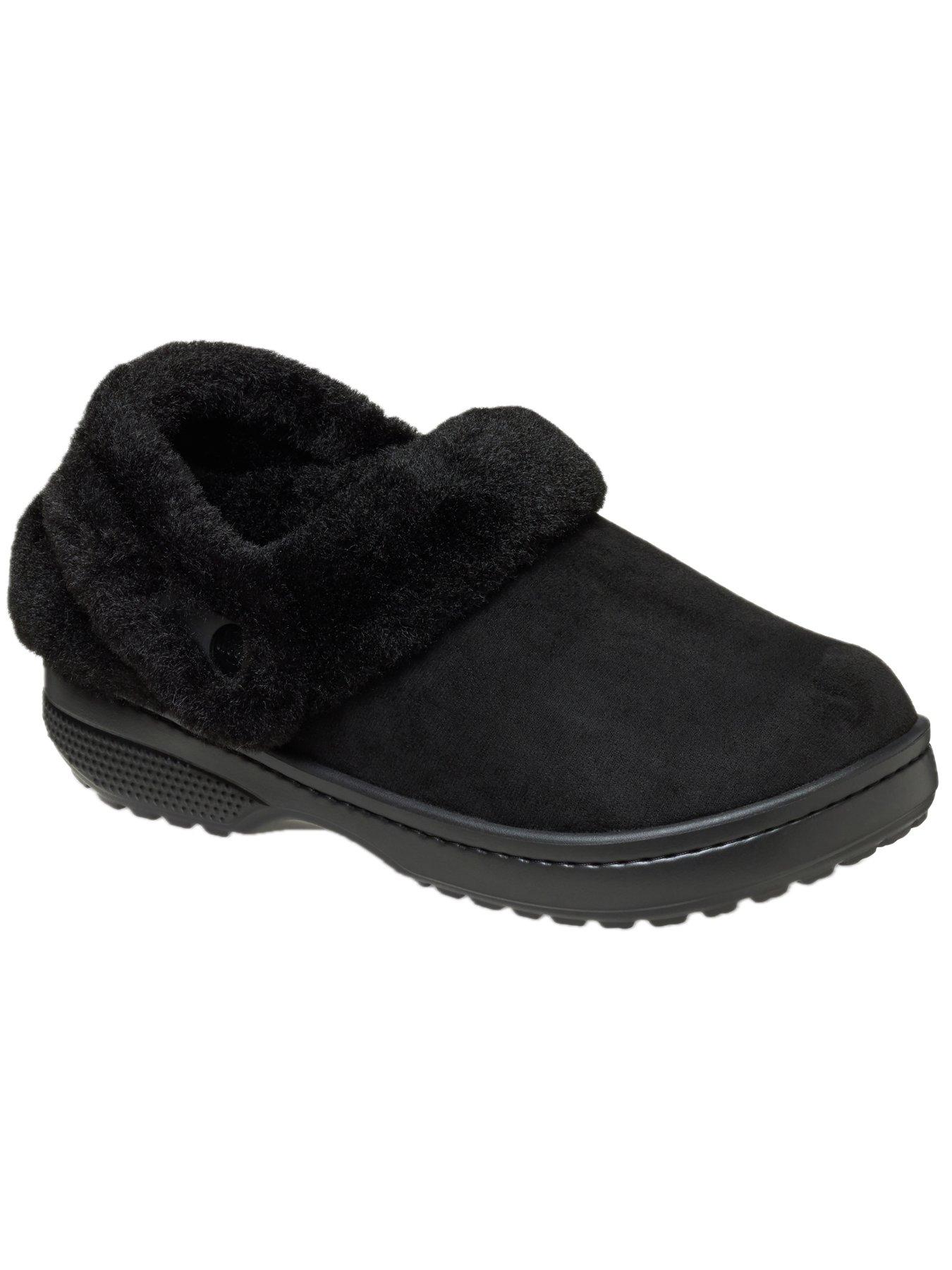 Image 6 of 7 of Crocs Men's Classic Unfurgettable Sueded Clog Sandal - Black