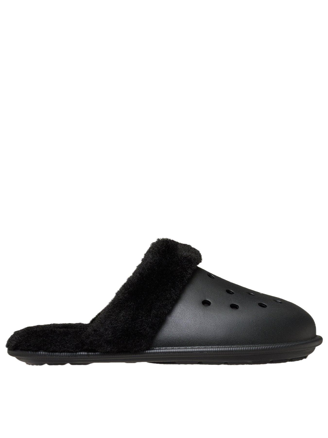 crocs-mens-classic-fuzz-scuff-slipper-black