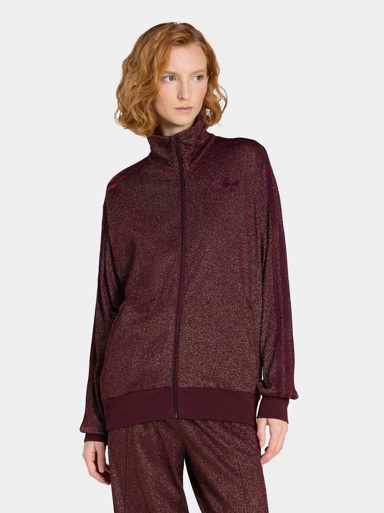 adidas Originals Womens Lurex Fire Bird Track Top - Red