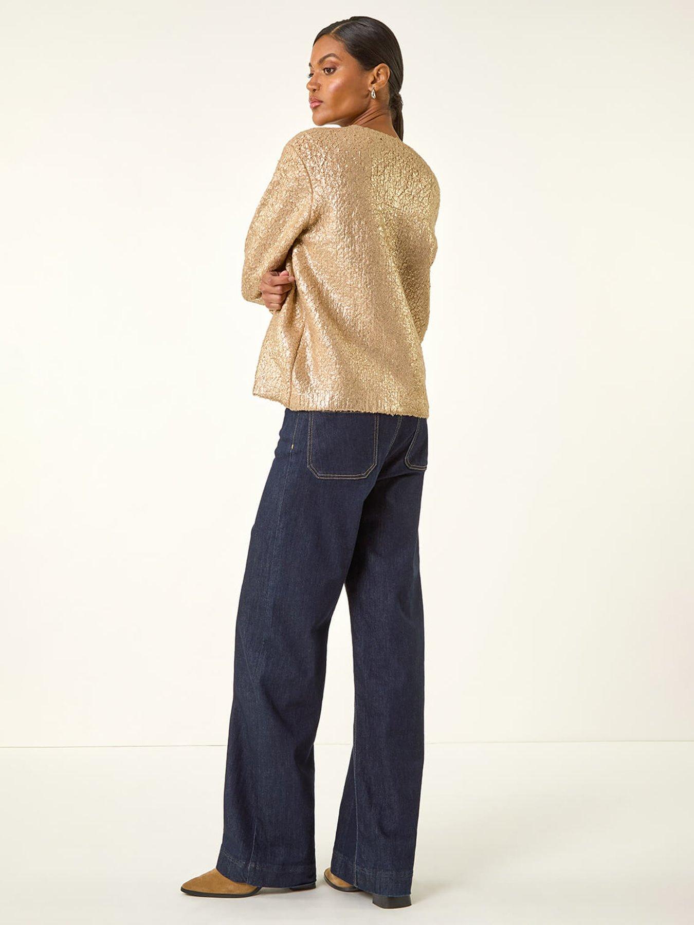 roman-metallic-knit-cardigan-goldstillFront