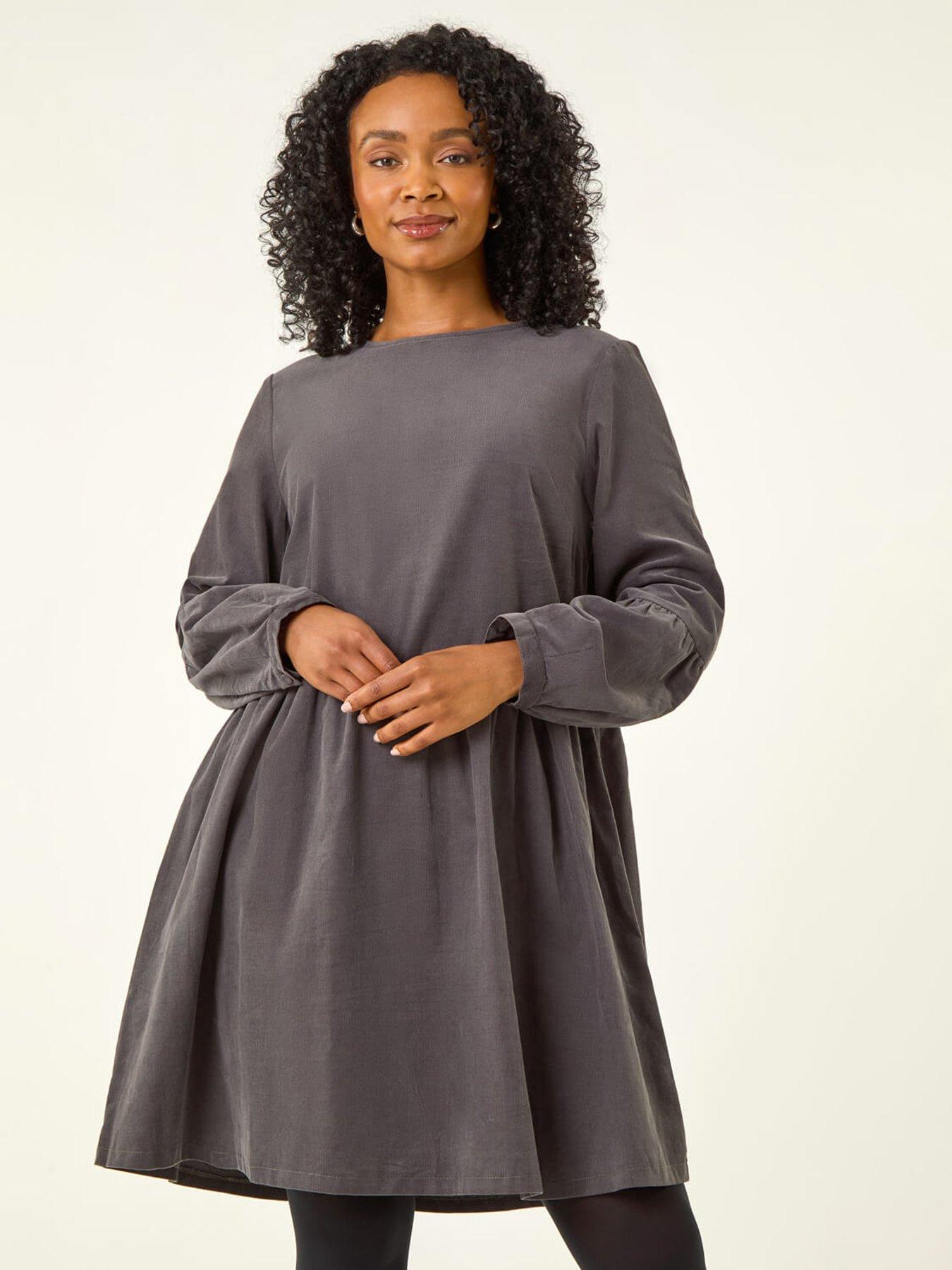 roman-petite-cotton-mini-dress-greyback