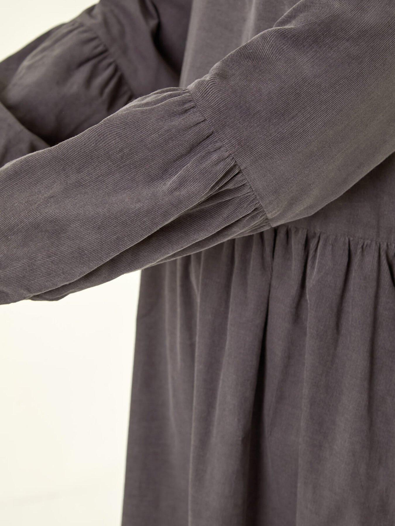 roman-petite-cotton-mini-dress-greydetail
