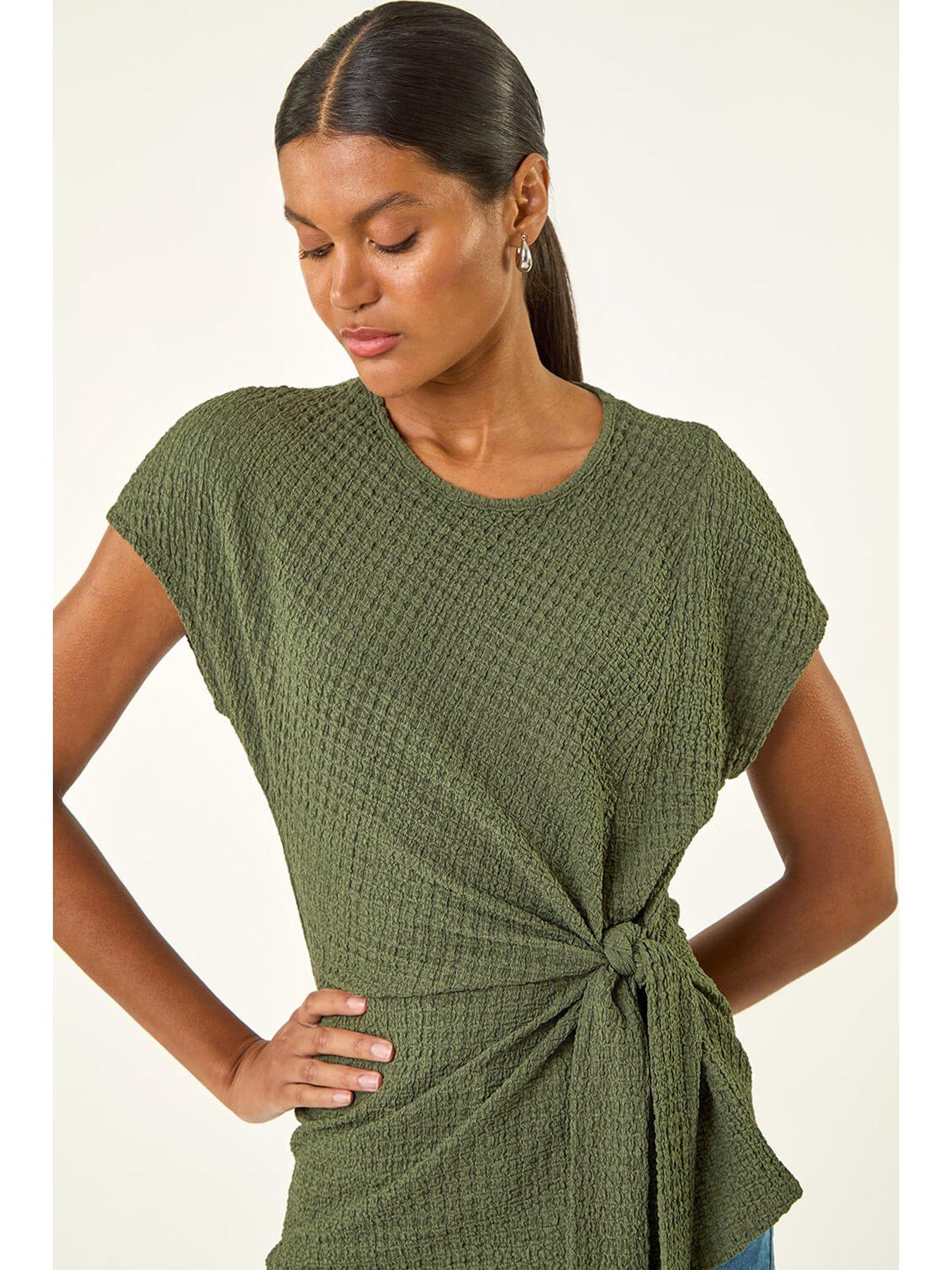 roman-textured-asymmetric-wrap-top-greenoutfit
