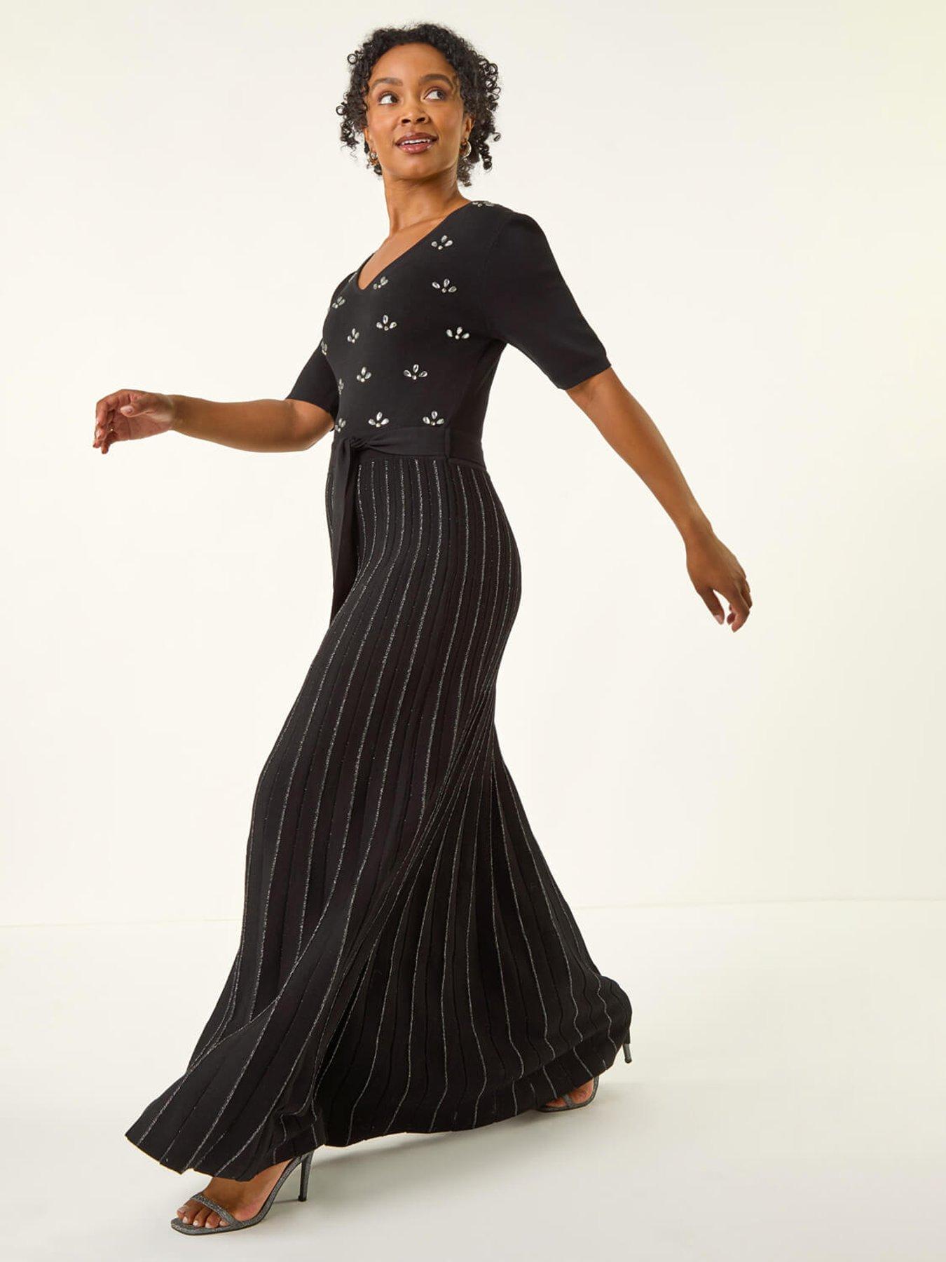 roman-petite-hotfix-knitted-midi-dress-blackback