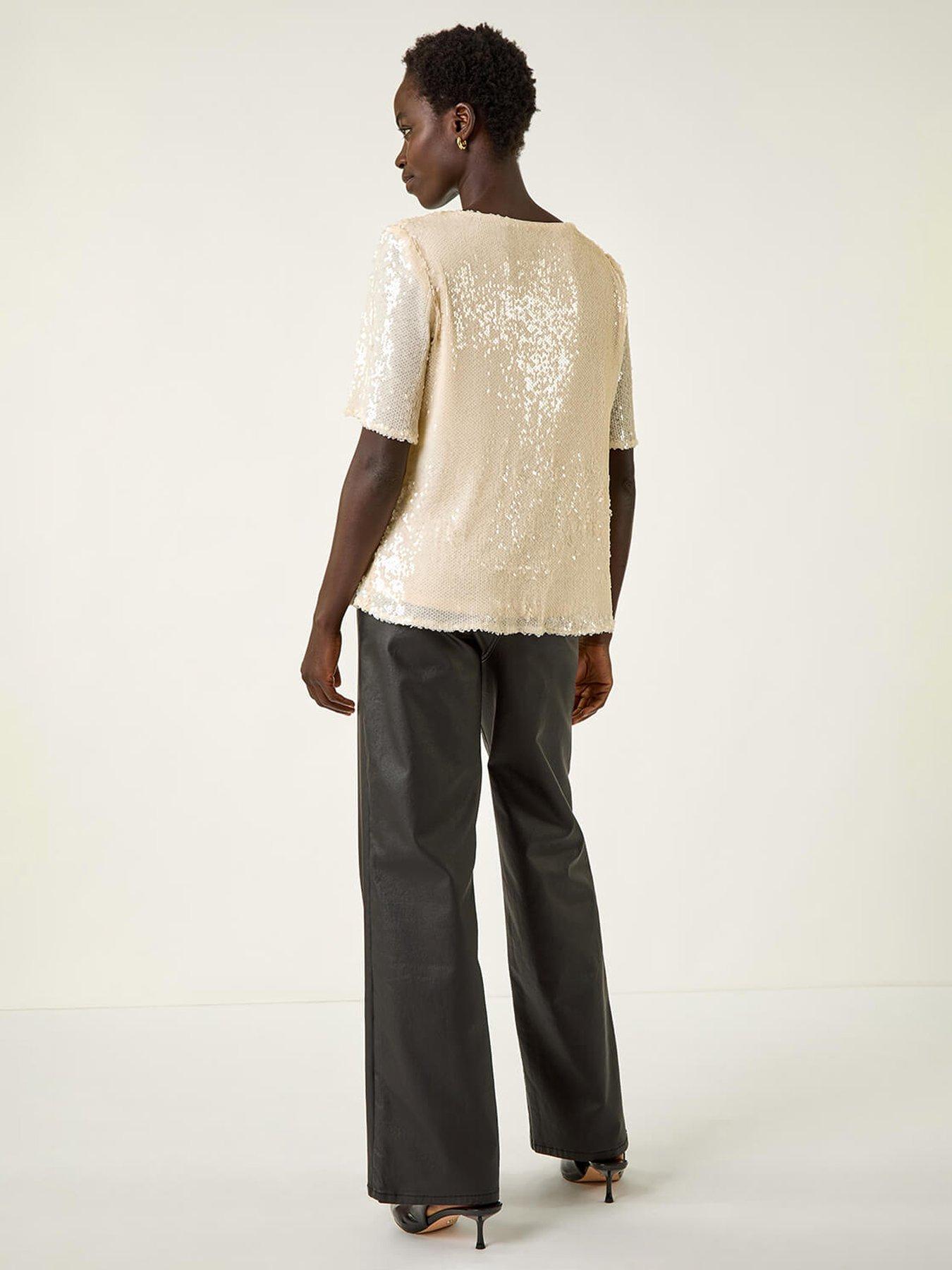 roman-sequin-embellished-t-shirt-beigestillFront