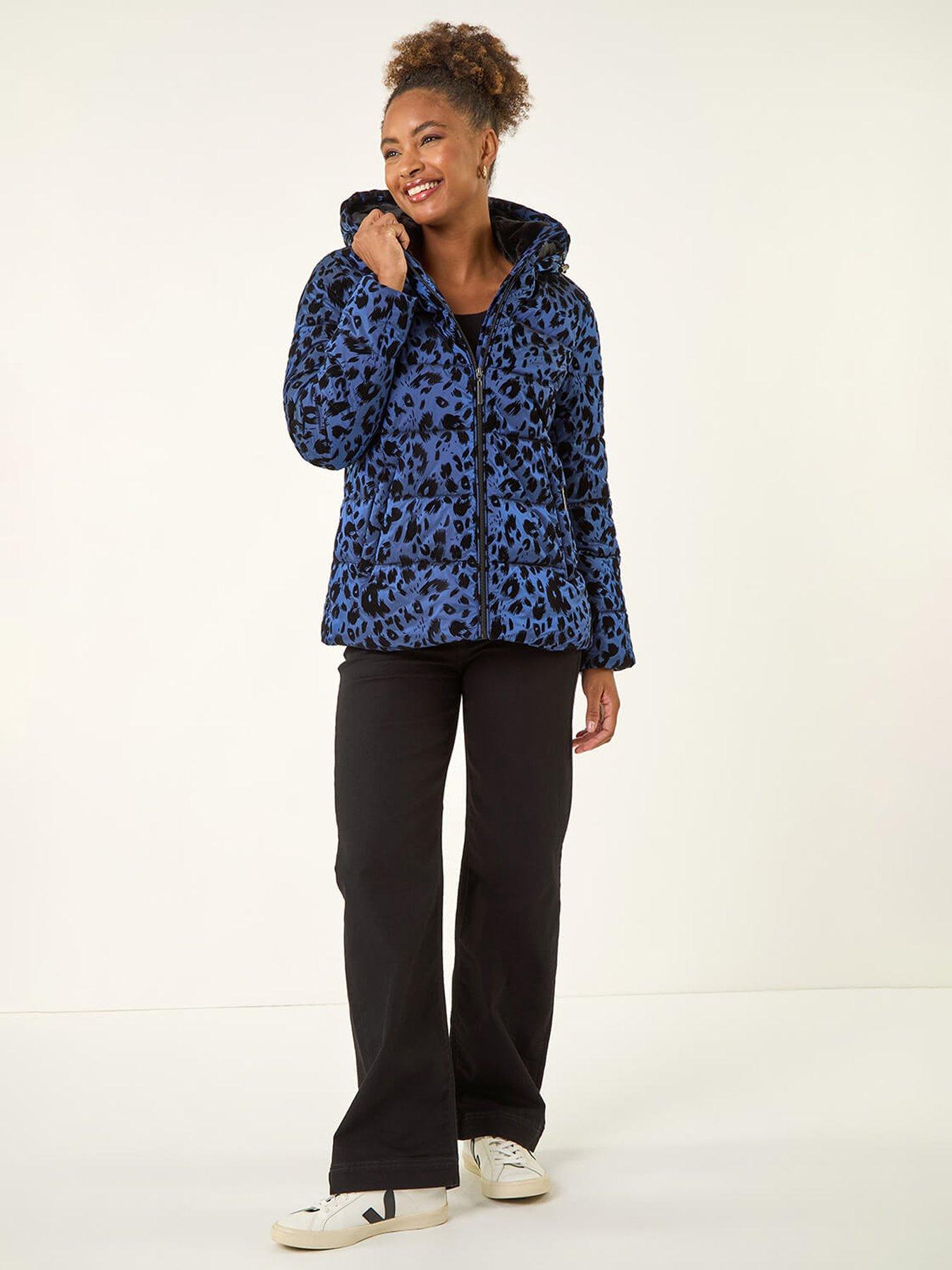 roman-animal-print-flocked-hooded-coat-blueback