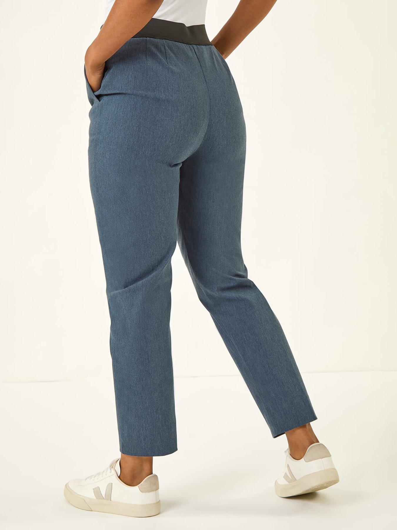 roman-petite-bengaline-smart-stretch-trouser-bluestillFront