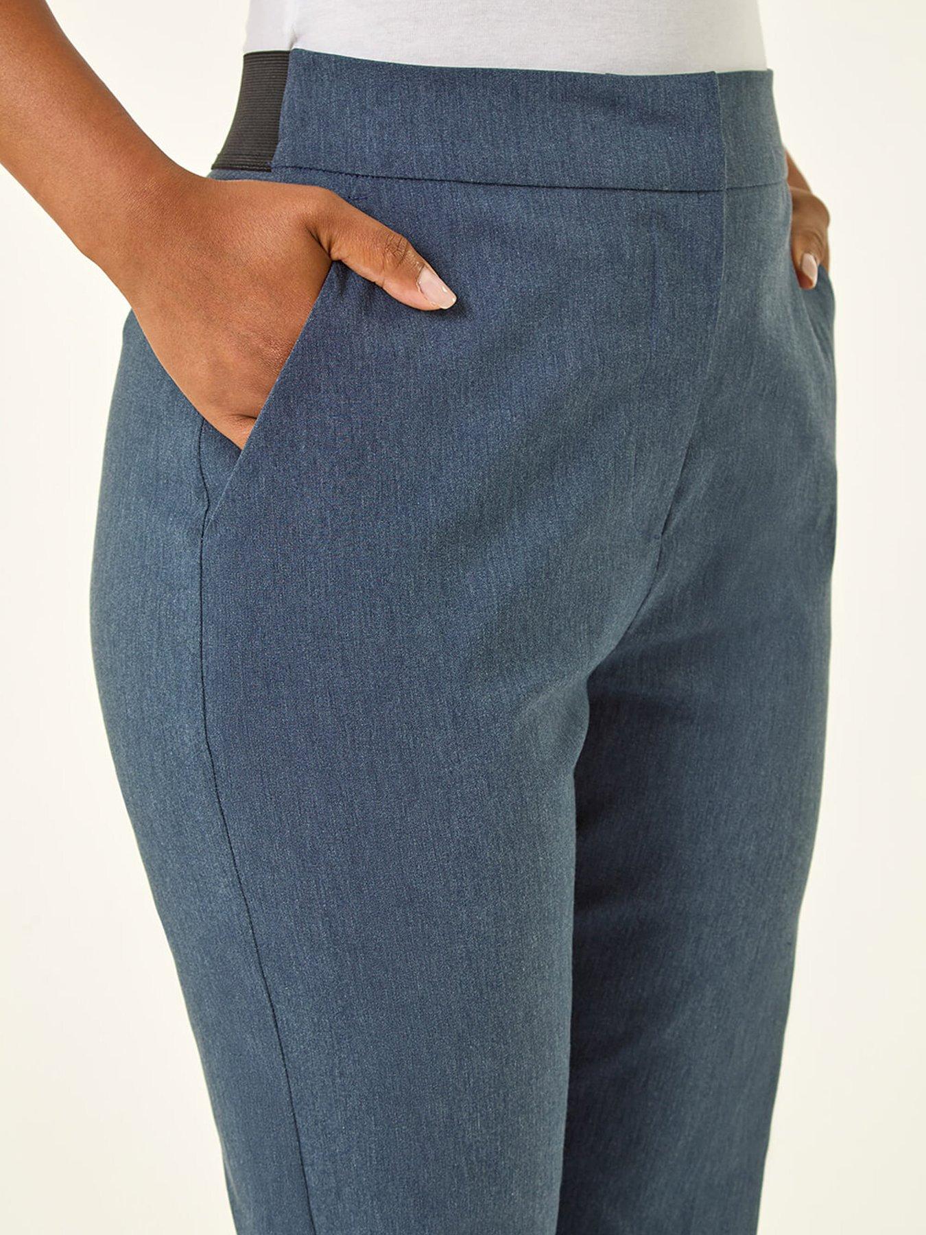 roman-petite-bengaline-smart-stretch-trouser-bluedetail