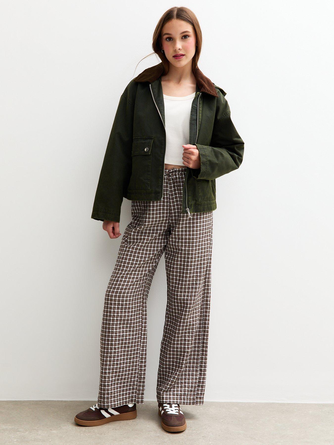 new-look-915-girls-dark-khaki-coated-hooded-jacket-dark-khakiback