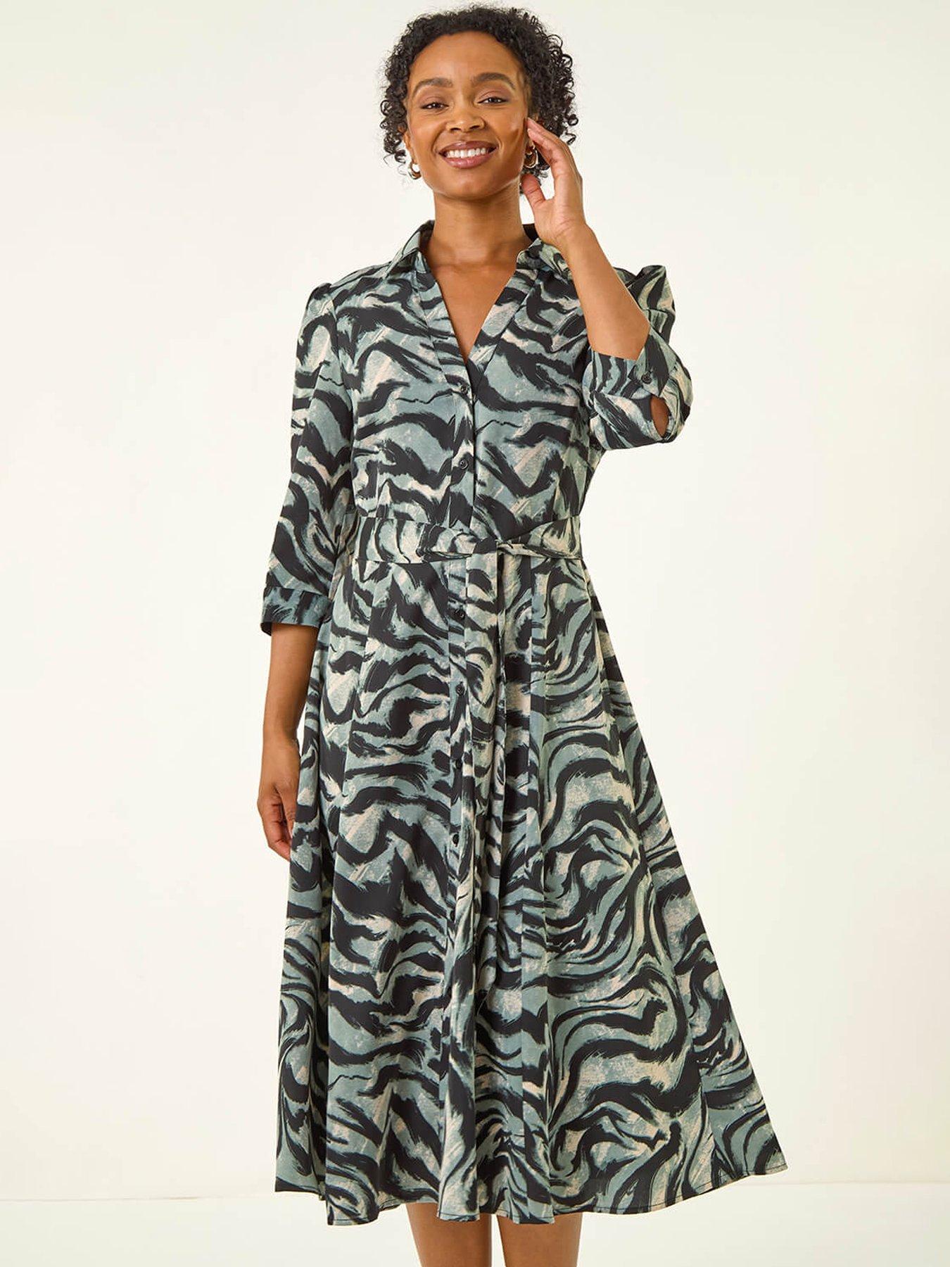 roman-petite-animal-print-stretch-shirt-dress-greyback