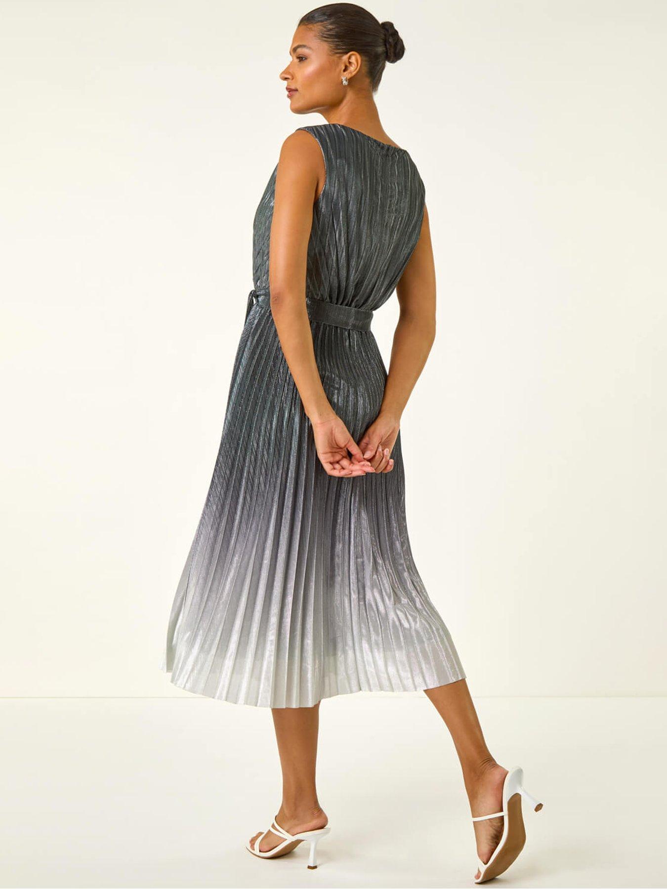 roman-pleated-ombre-midi-dress-silverstillFront