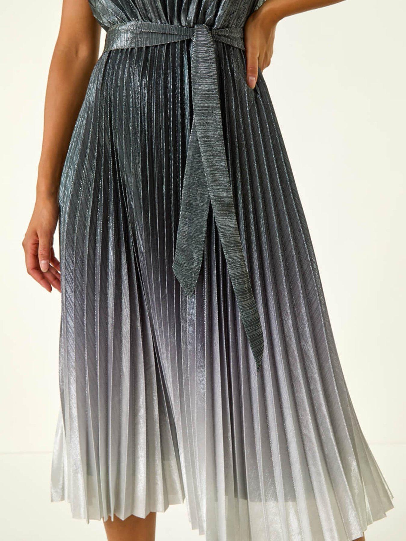 roman-pleated-ombre-midi-dress-silverdetail