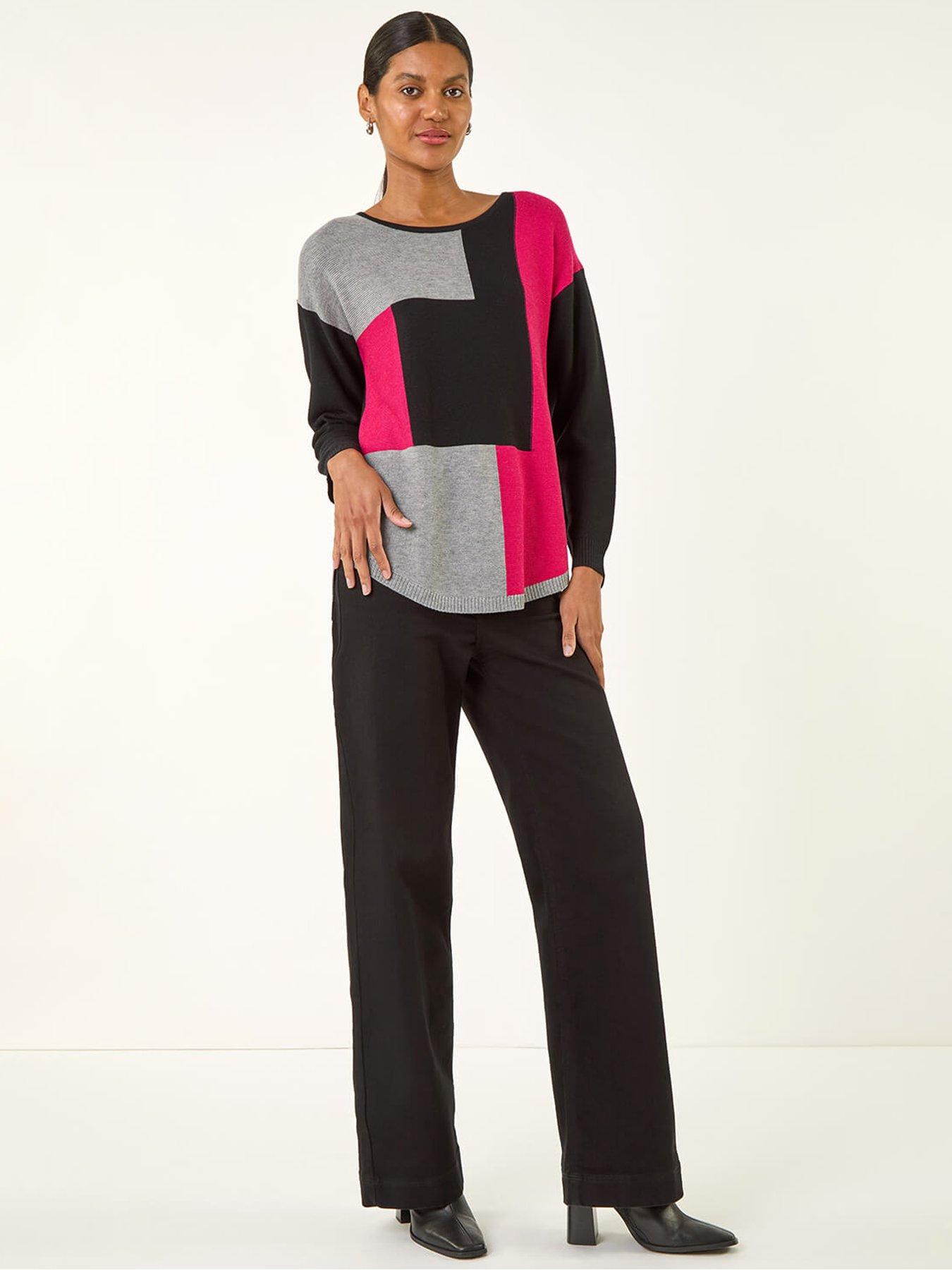 roman-ribbed-colour-block-knit-jumper-blackback