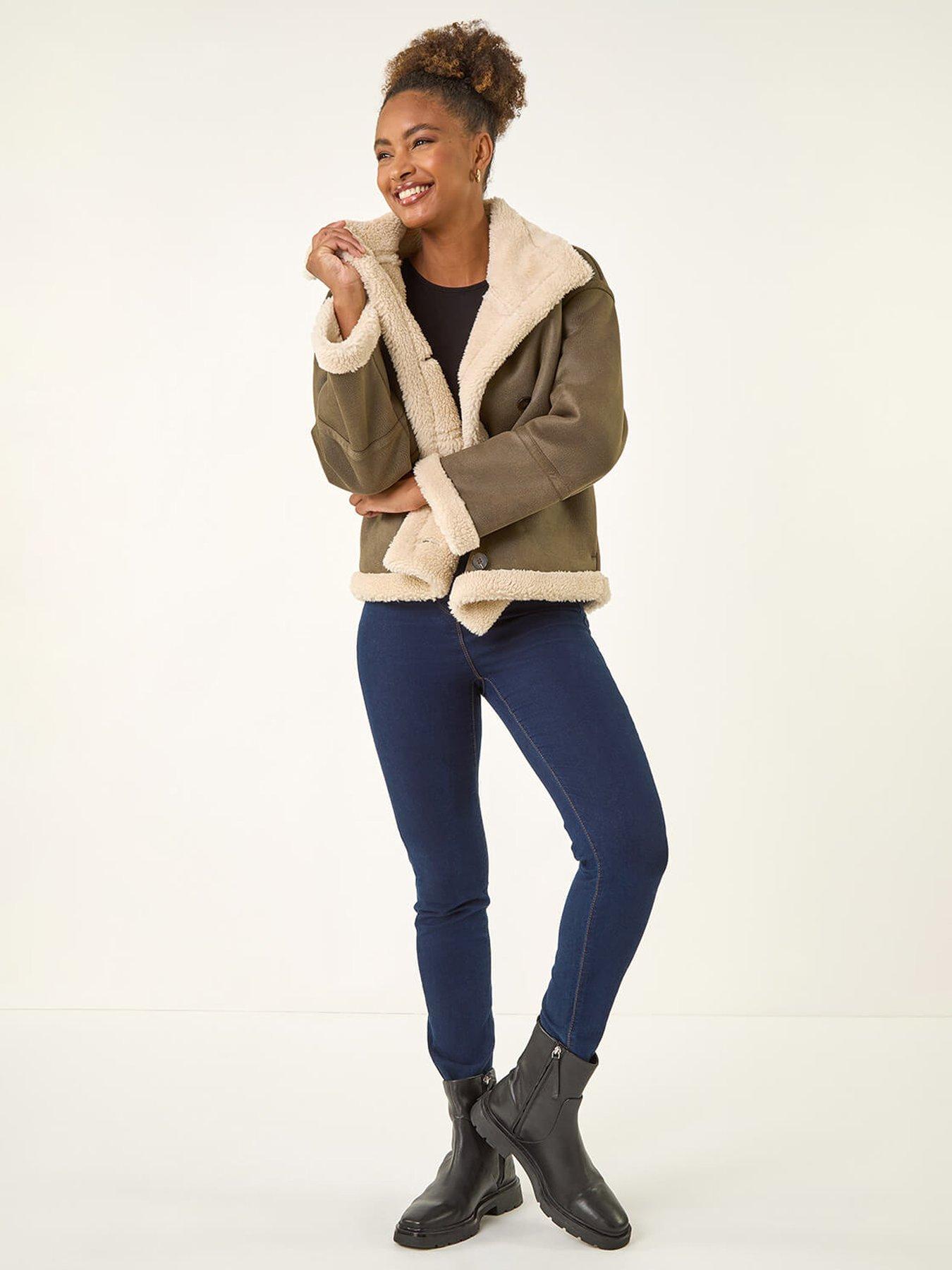 Roman Button Bonded Coat - Brown