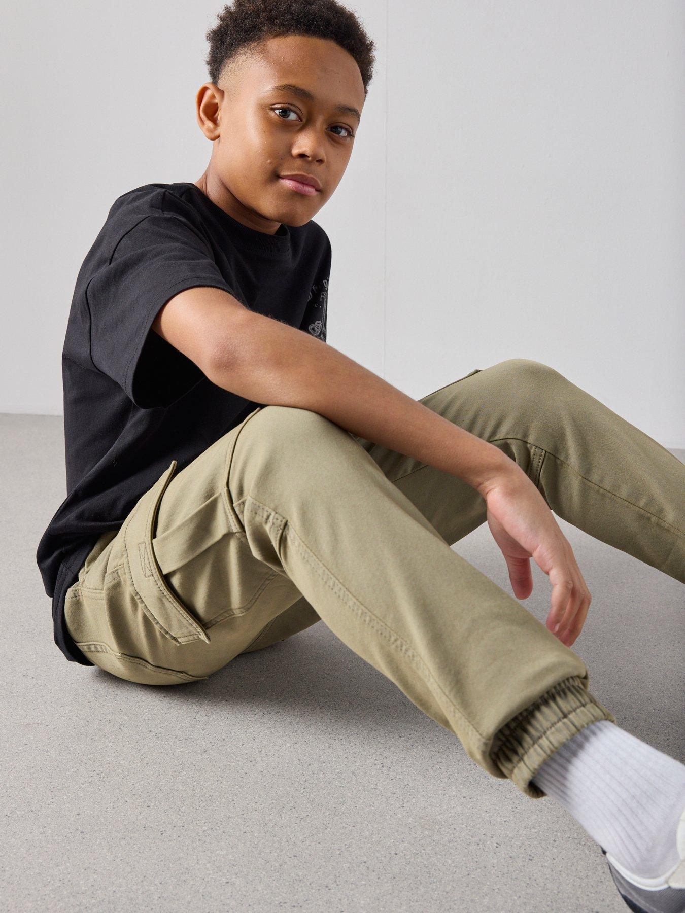 Image 4 of 7 of The Very Collection Boys Cargo Trousers - Khaki