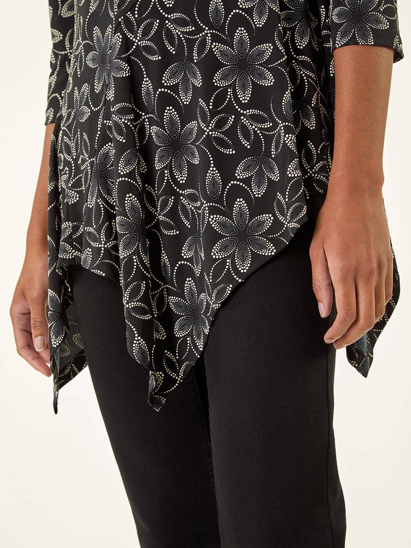 roman-floral-print-asymmetric-tunic-top-blackdetail
