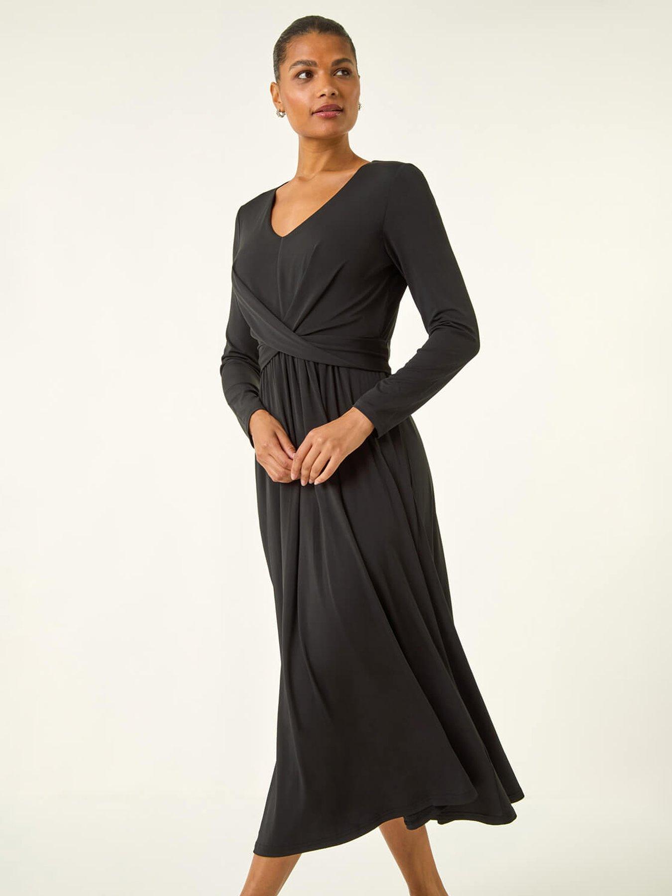 roman-twist-front-stretch-midi-dress-blackback