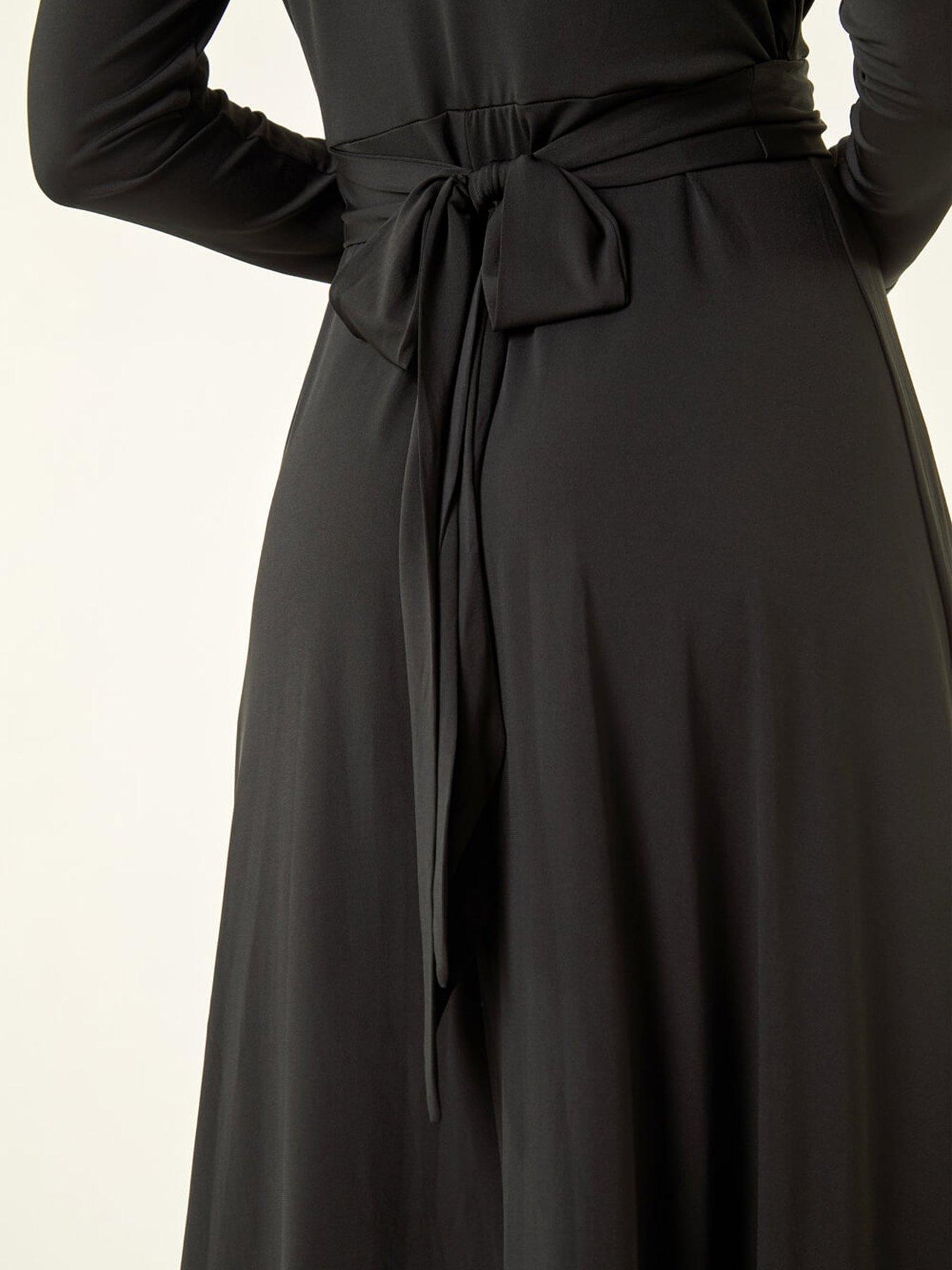 roman-twist-front-stretch-midi-dress-blackdetail