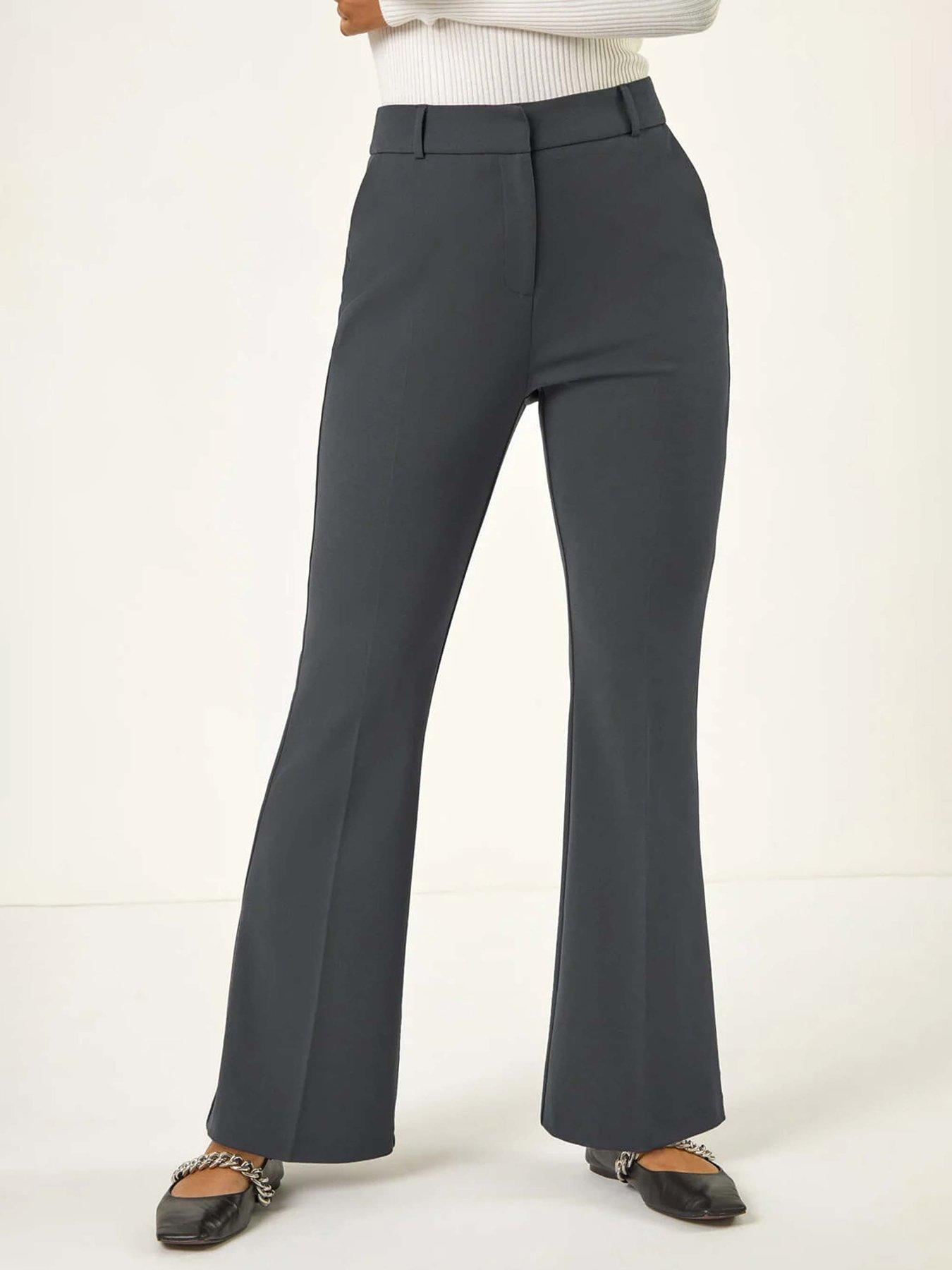 roman-long-bootcut-stretch-trousers-grey