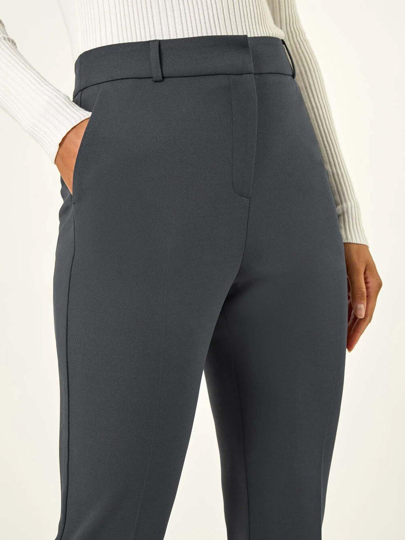 roman-long-bootcut-stretch-trousers-greydetail