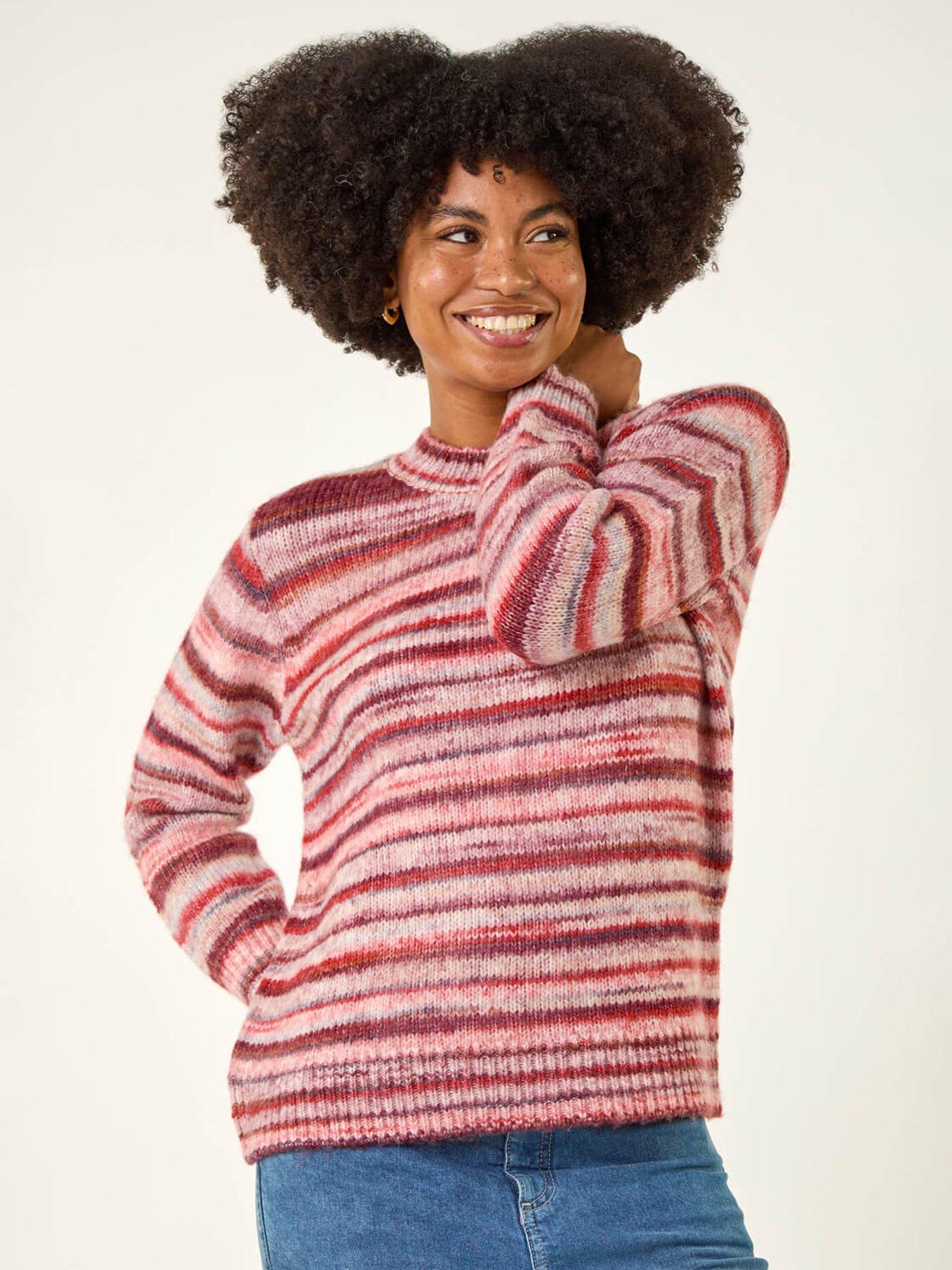 roman-space-dye-stripe-knit-jumper-redfront