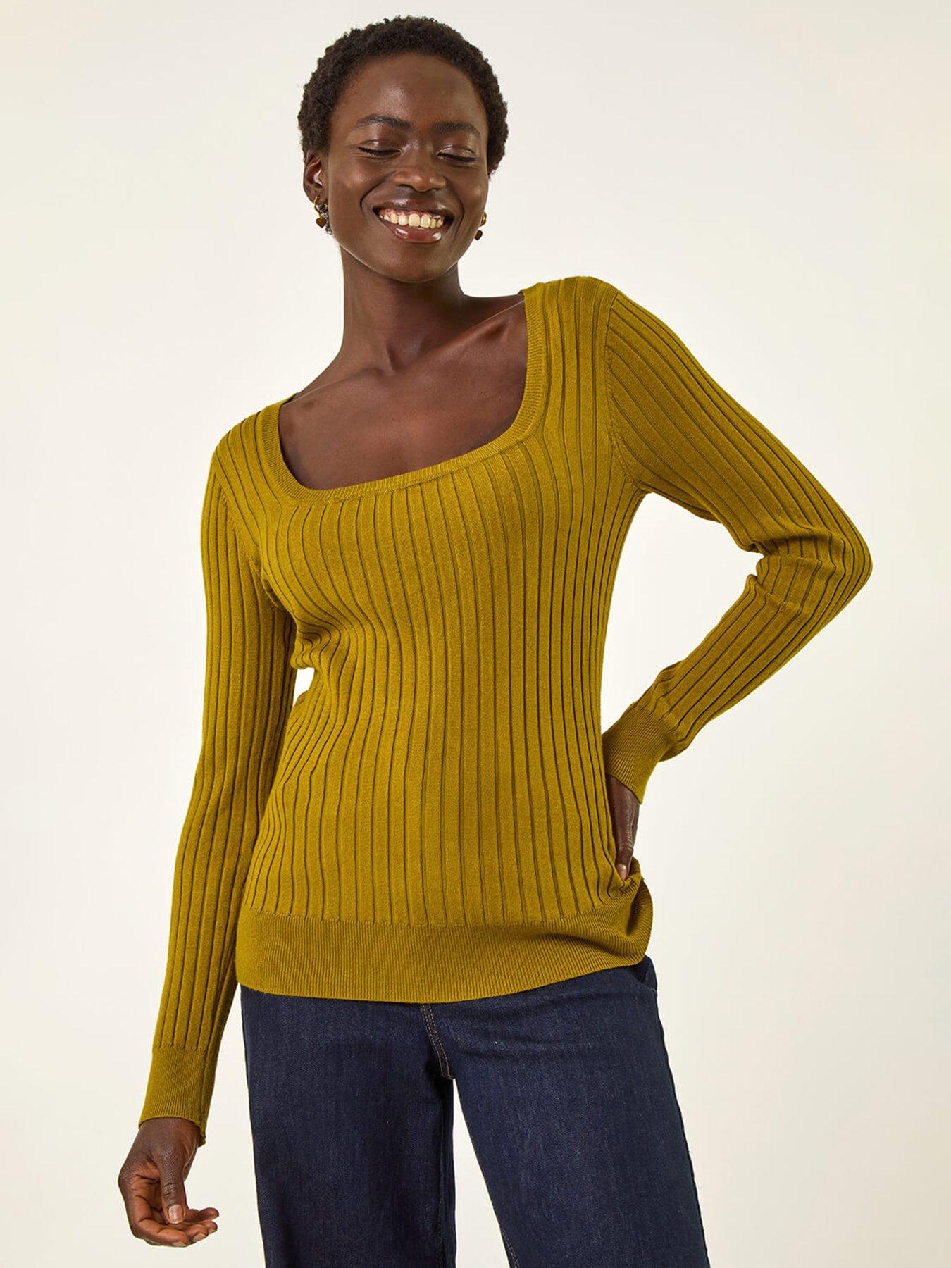 roman-square-neck-ribbed-knit-jumper-greenfront