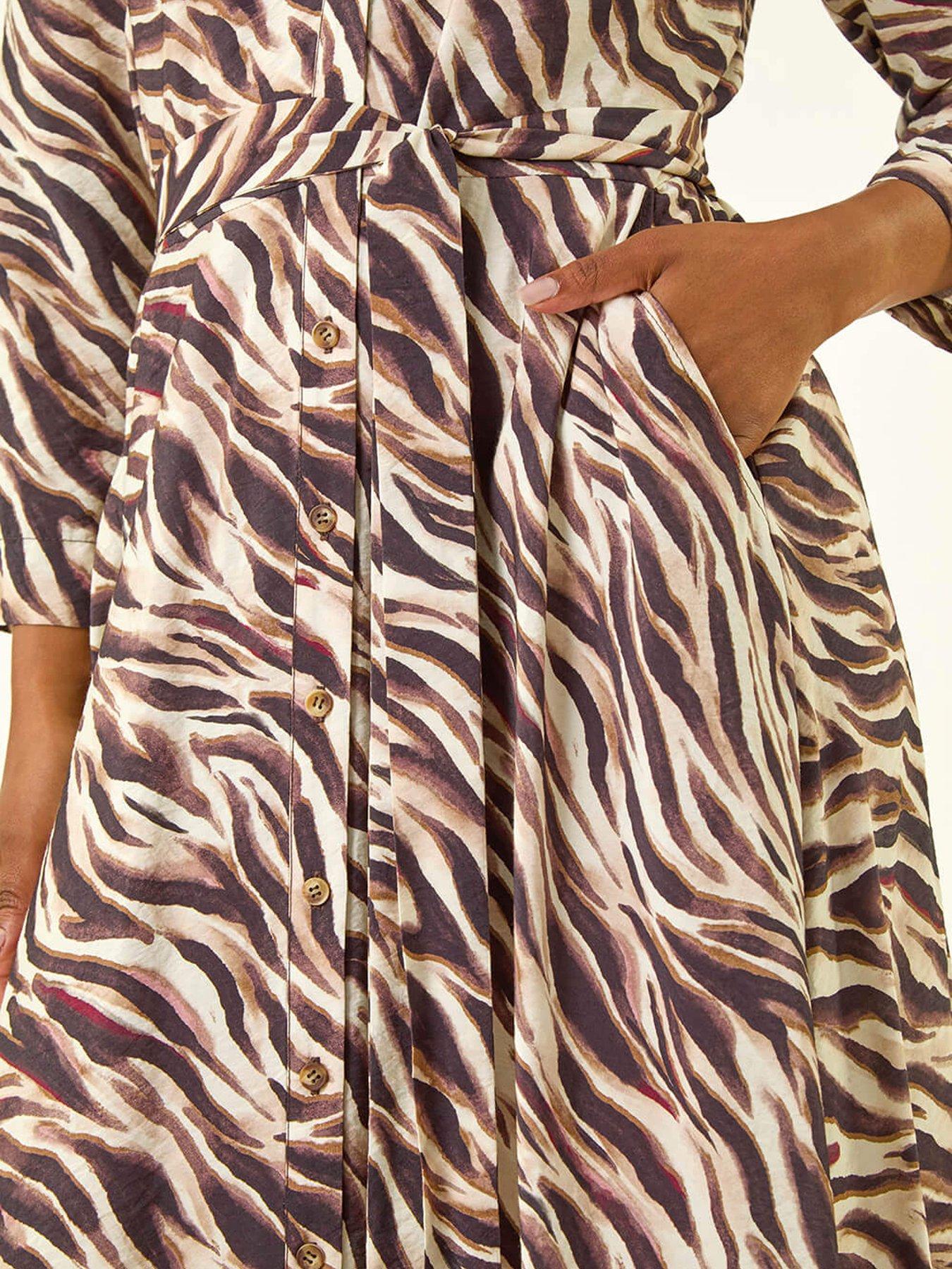 roman-petite-animal-print-midi-shirt-dress-browndetail