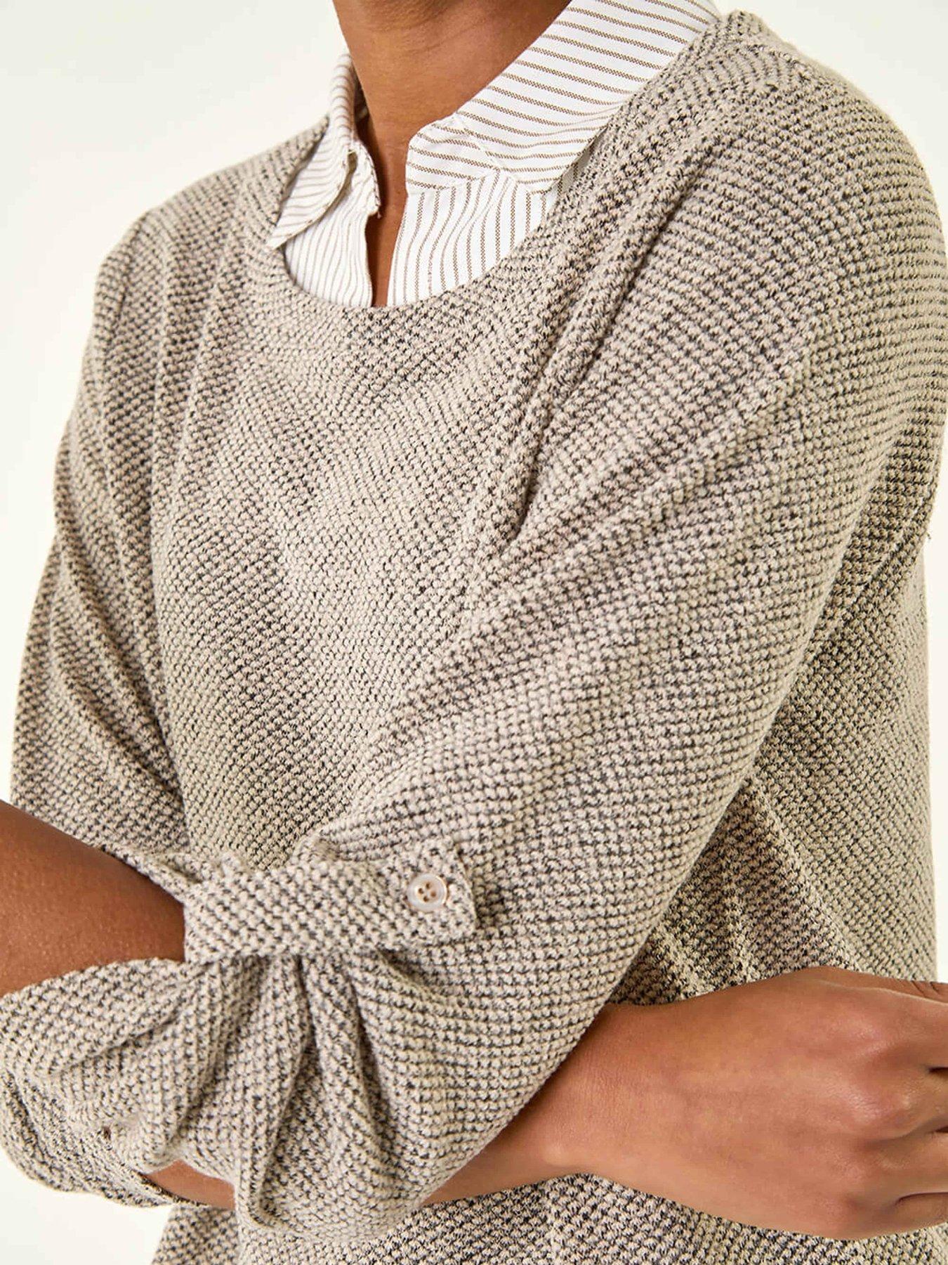 Image 5 of 5 of Roman Textured Snit Mock Shirt - Beige