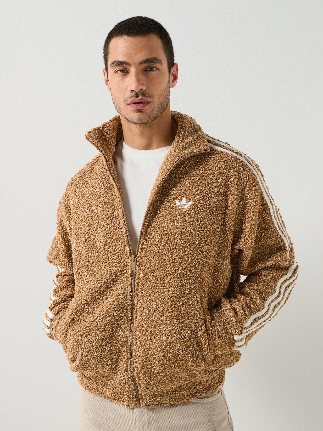 adidas Originals Mens Boucle Fire Bird Track Top - Beige