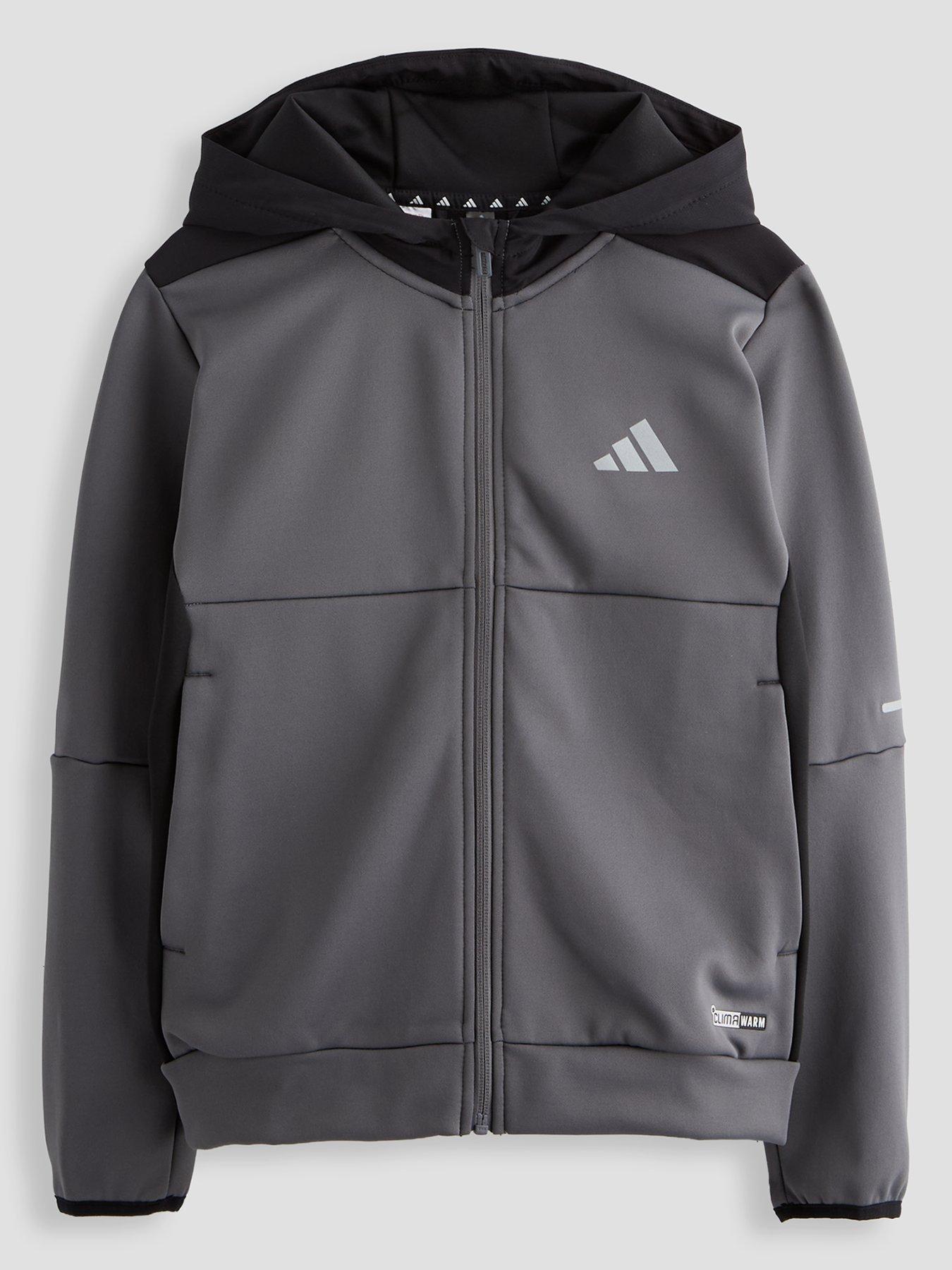 adidas Originals Junior Boys Climawarm Tracksuit Top - Grey