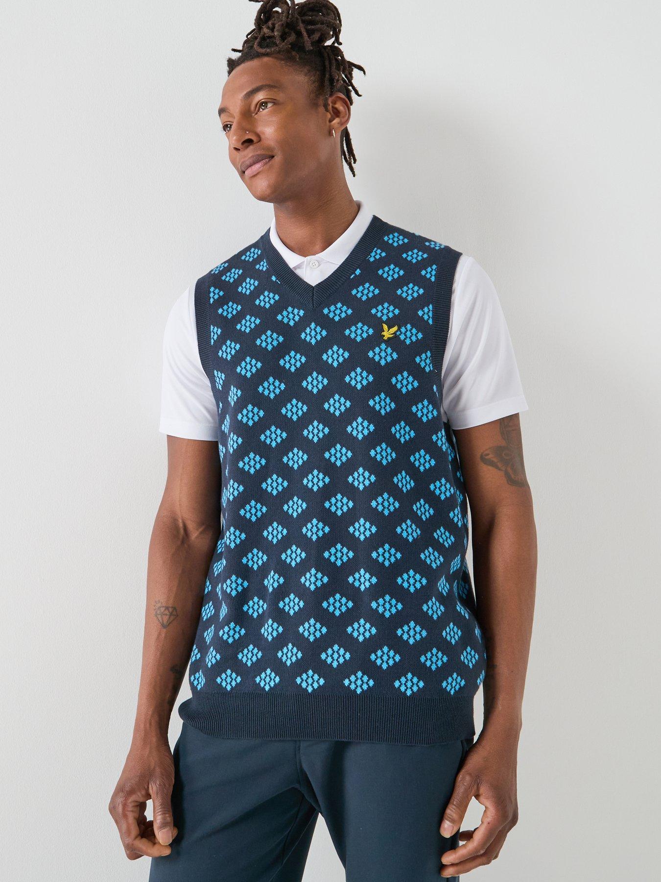 lyle-scott-golf-mens-v-neck-cotton-argyle-vest-navyfront