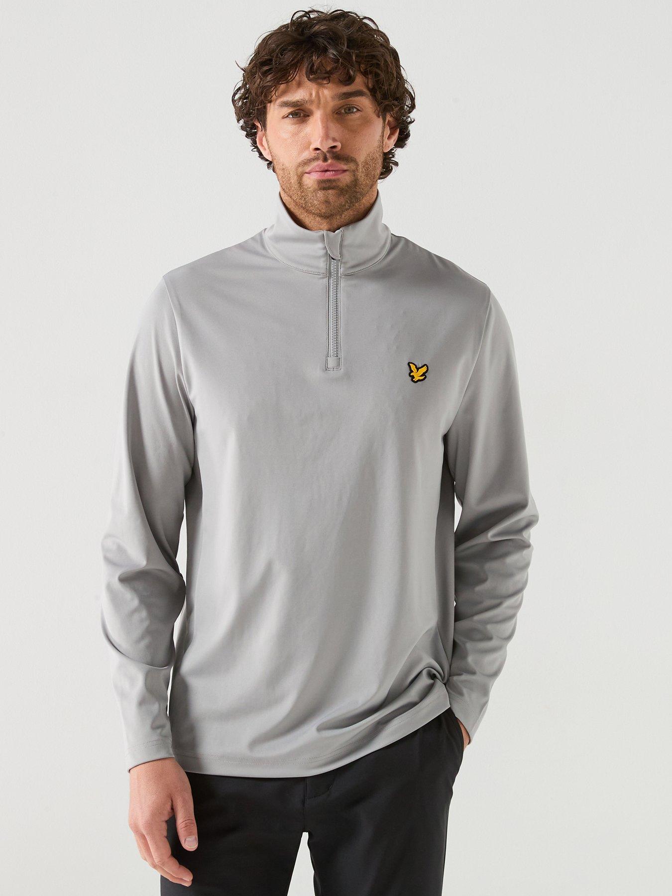 Lyle & Scott Golf Mens Golf Golf Core Quarter Zip Midlayer - Grey
