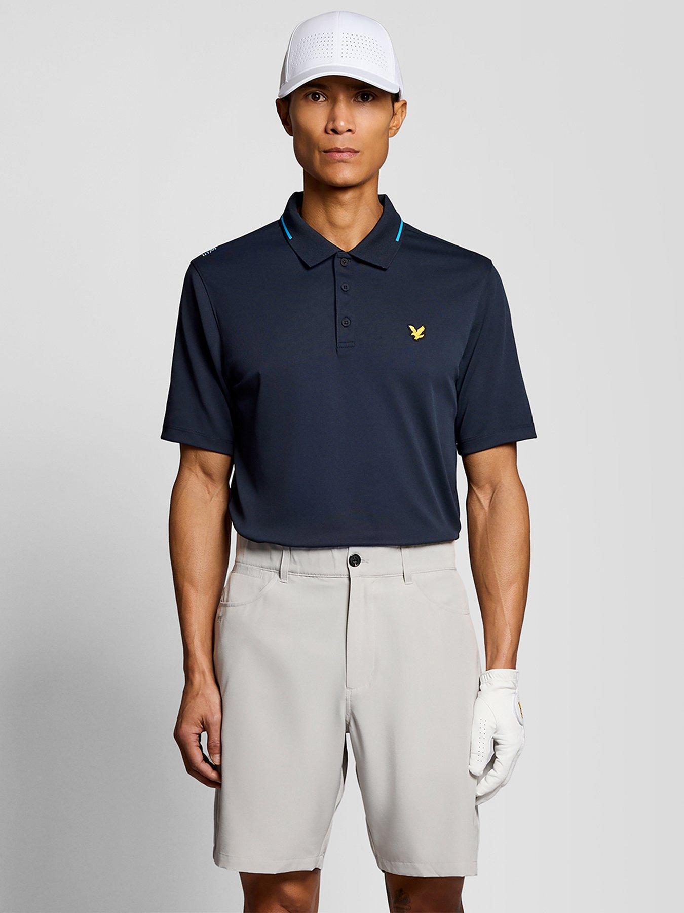 Lyle & Scott Golf Mens Golf Golf 1874 Tipped Tech Polo Shirt - Navy