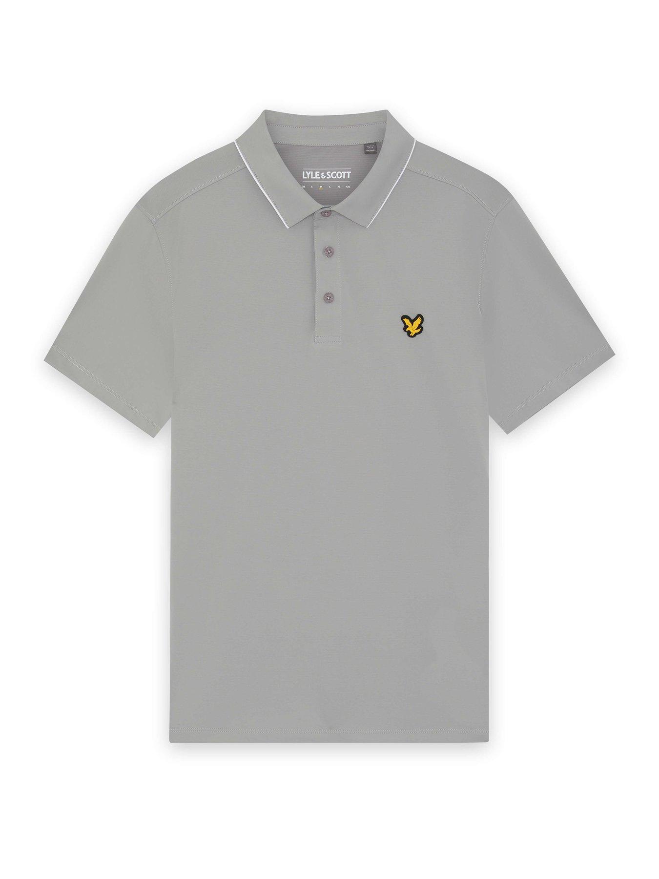 Image 6 of 6 of Lyle & Scott Golf Mens Golf Golf Contrast Collar Polo - Grey