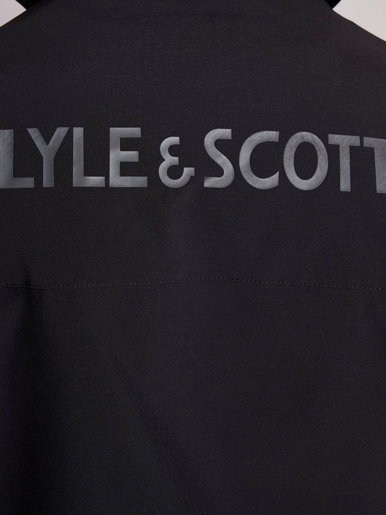 Image 5 of 6 of Lyle & Scott Sport Mens Striped Track Jacket - Black