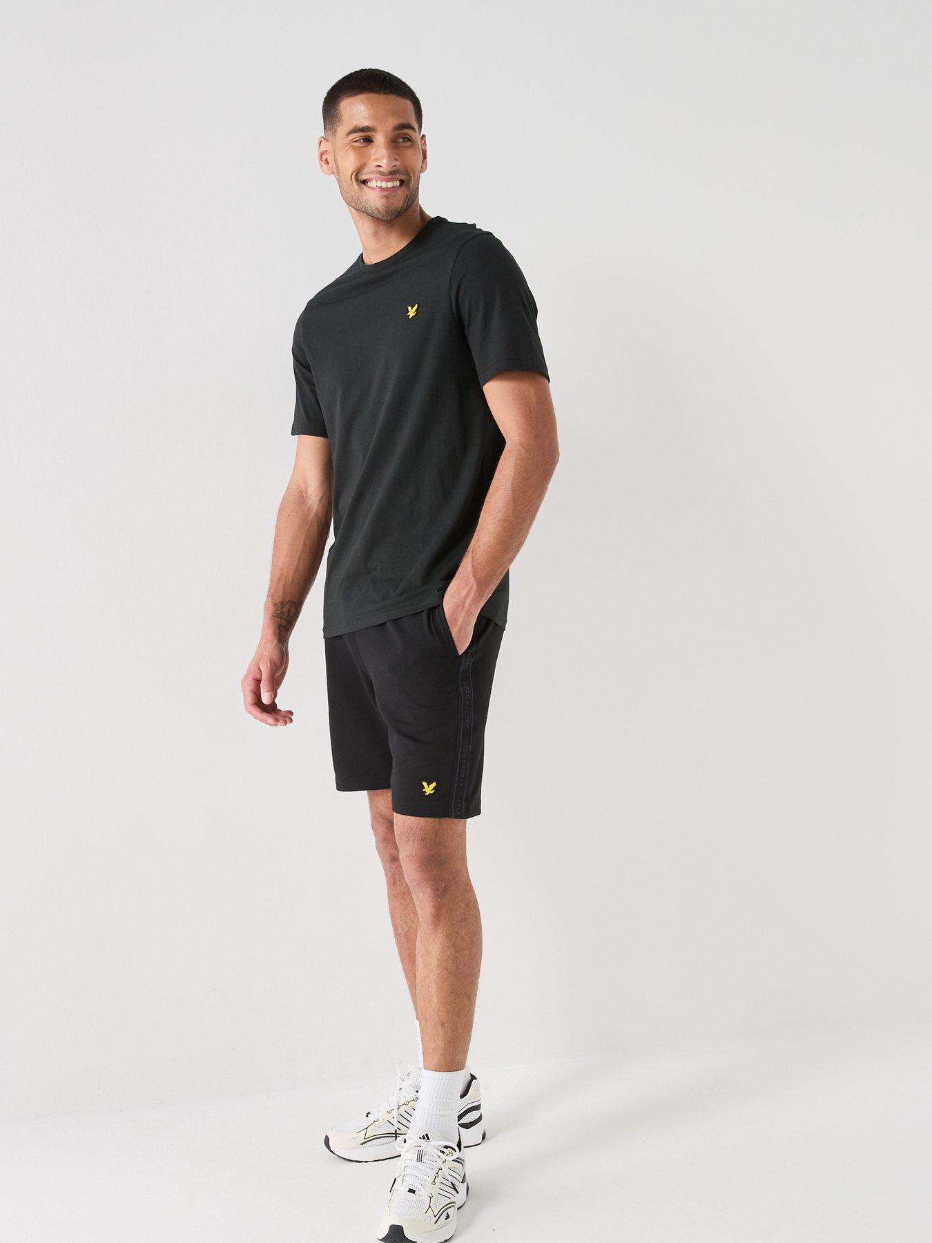 Image 3 of 5 of Lyle & Scott Sport Mens Embossed Tape Shorts - Black