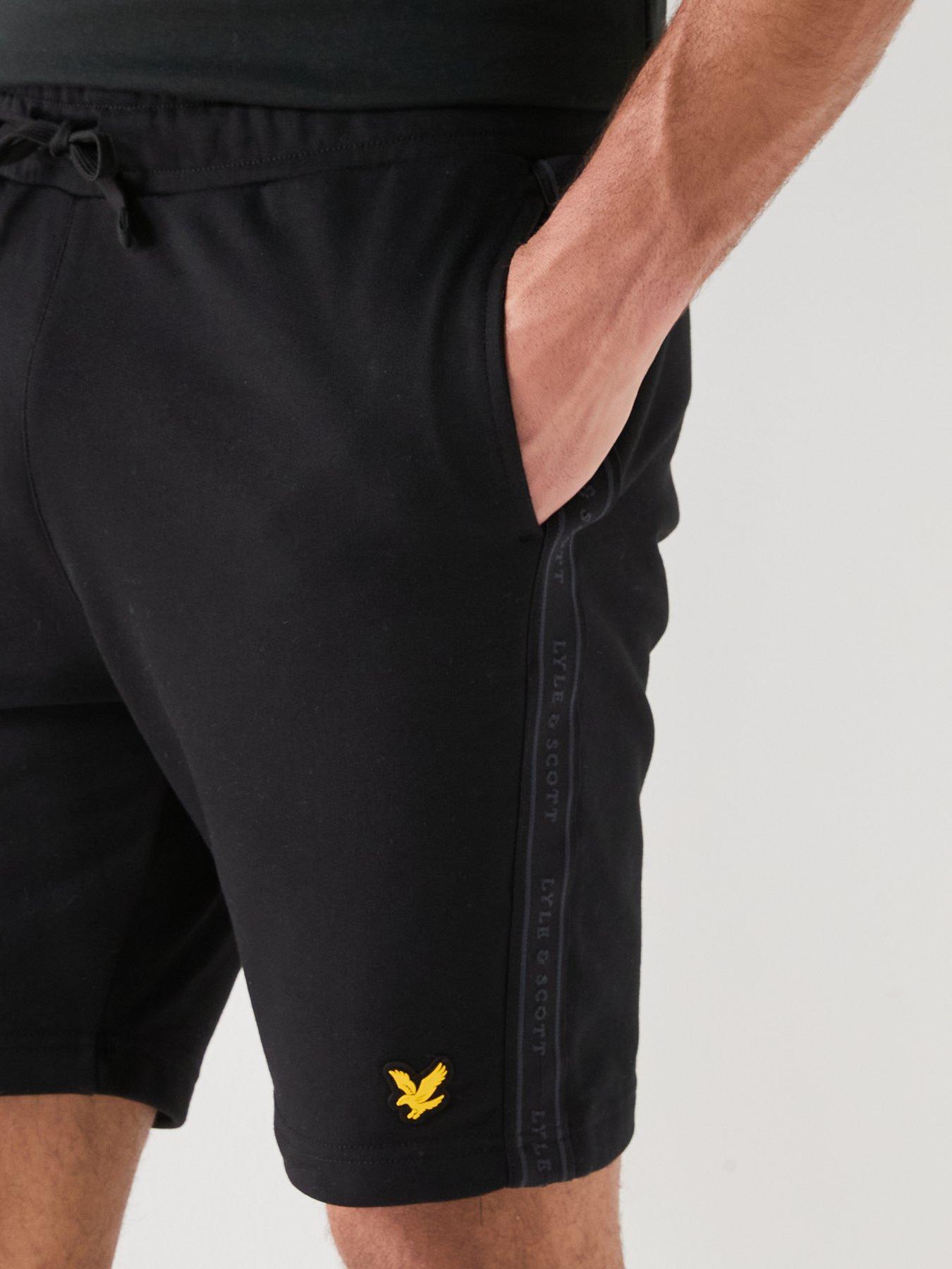 Image 4 of 5 of Lyle & Scott Sport Mens Embossed Tape Shorts - Black