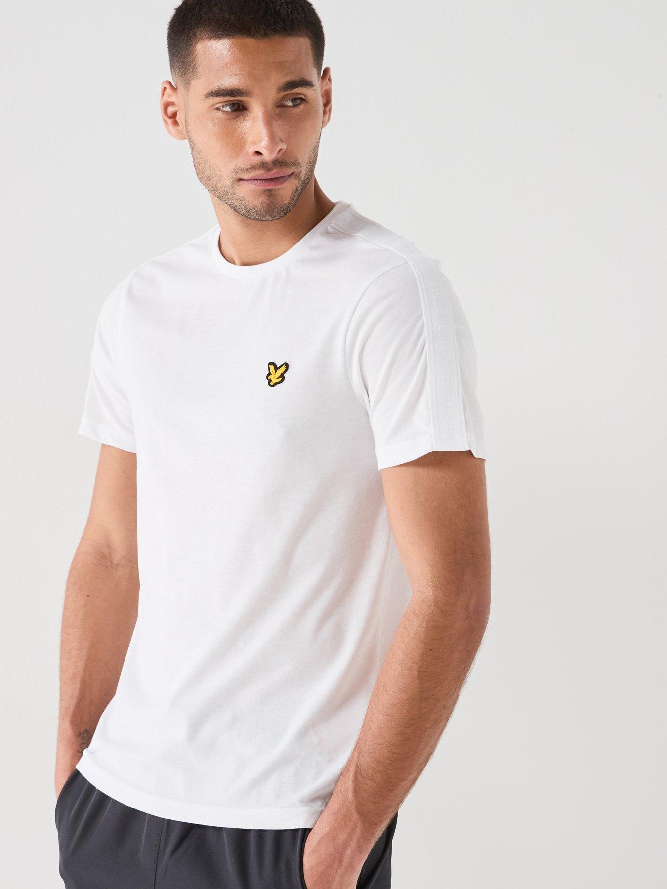 Lyle & Scott Sport Mens Embossed Tape T-Shirt - White