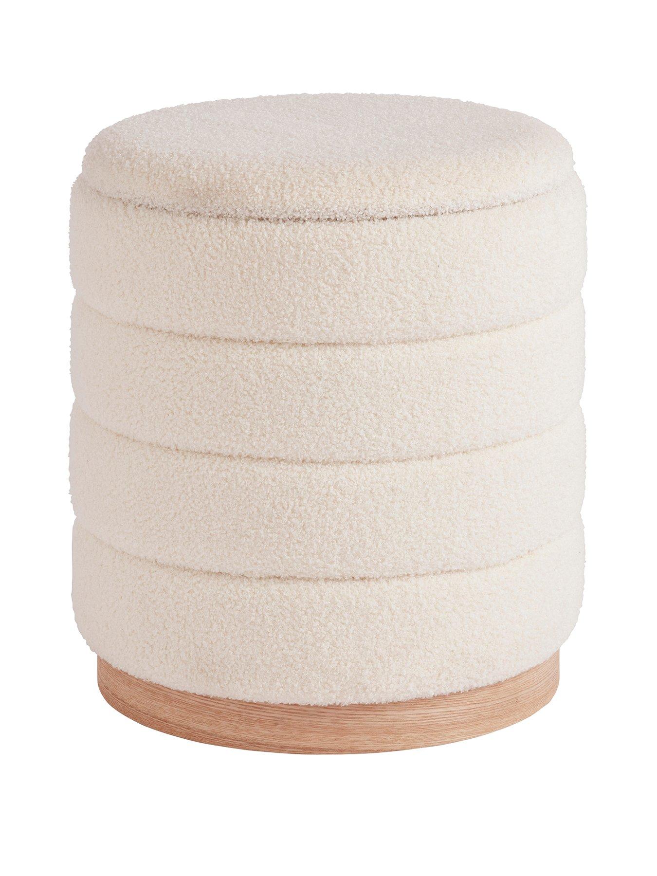 Image 2 of 6 of The Very Collection Otis Boucle Storage Stool