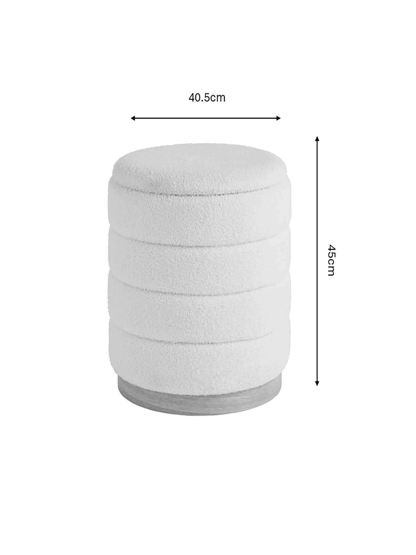 Image 6 of 6 of The Very Collection Otis Boucle Storage Stool