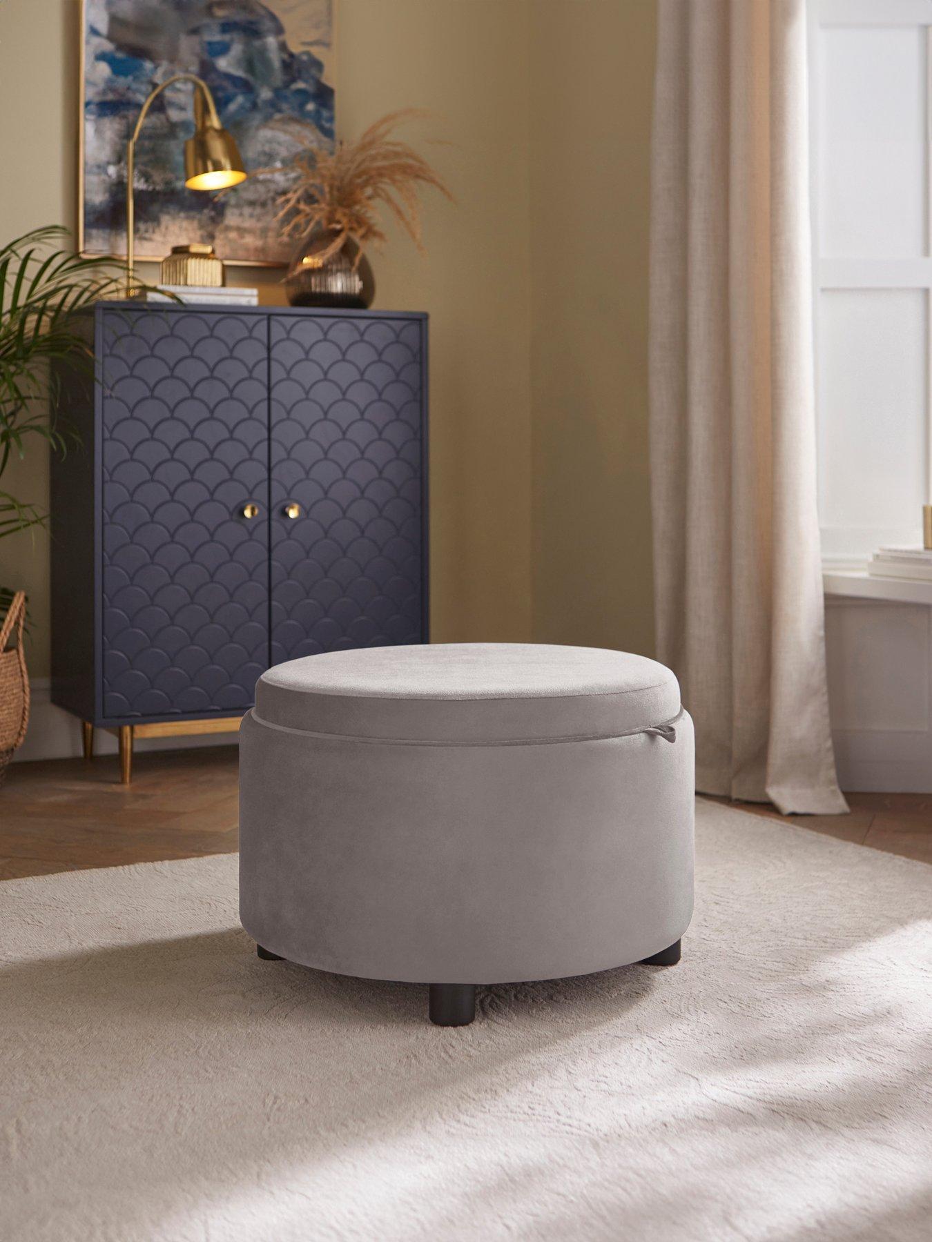 Image 1 of 7 of GFW Delilah Tray Table Storage Ottoman