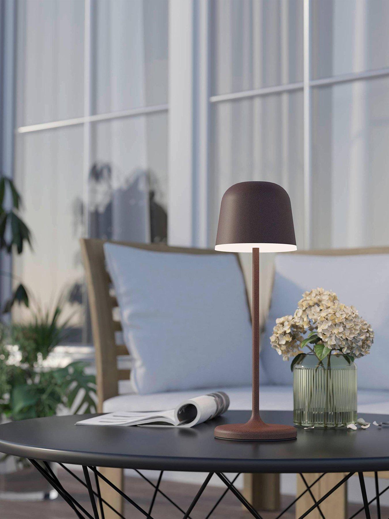 Eglo EGLO Mannera Steel Auburn  &  White Touch Dimmer Table Lamp