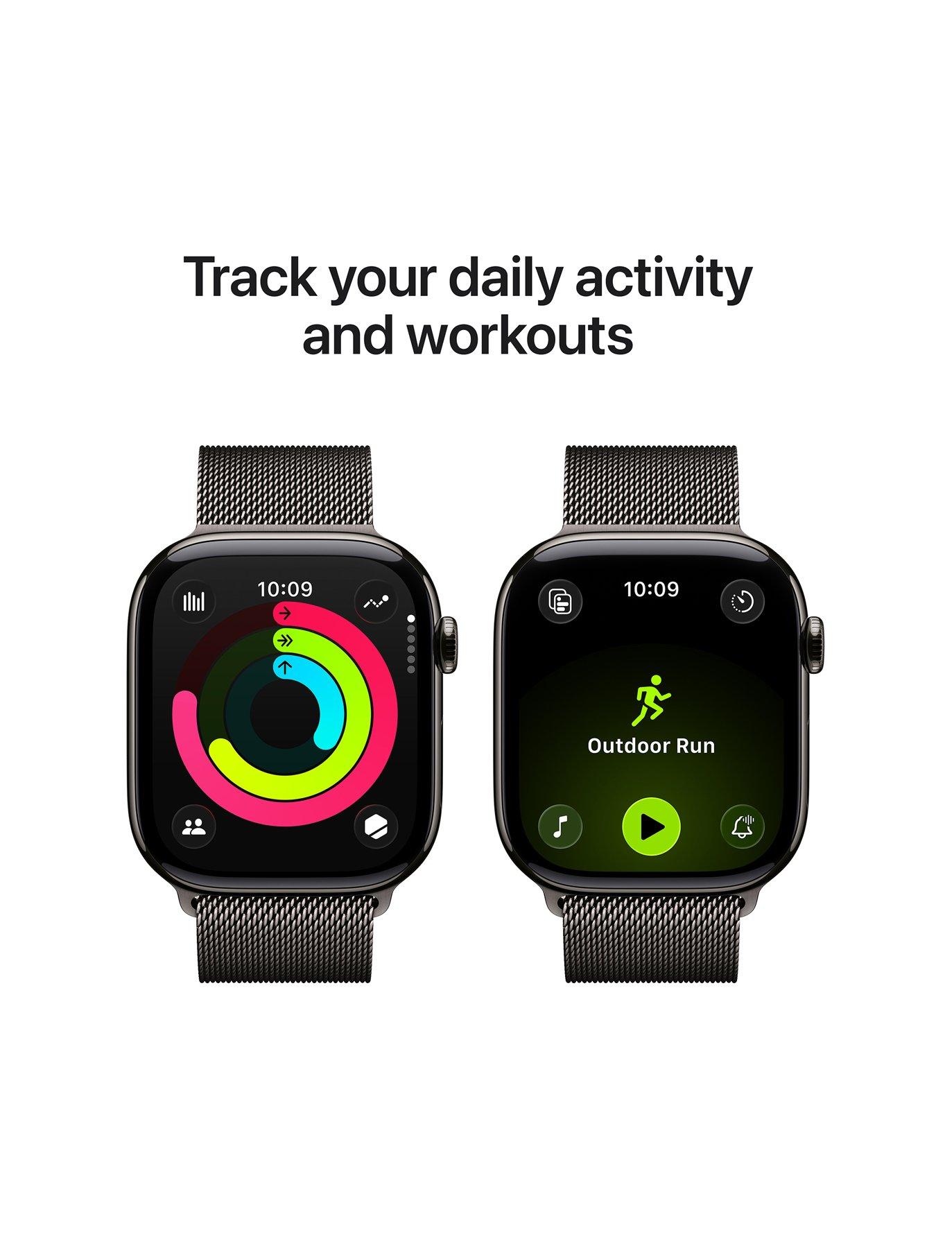 Image 3 of 8 of Apple Watch Series 11 (GPS + Cellular) 46mm Titanium Case with Milanese Loop