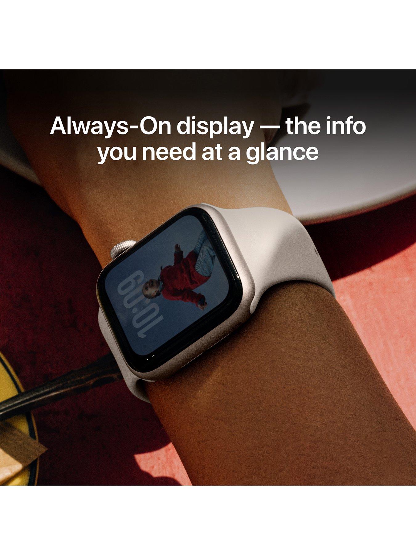 Image 4 of 7 of Apple Watch SE 3 (GPS, 2025) 40mm&nbsp;Starlight Aluminium Case with Starlight Sport Band - M/L