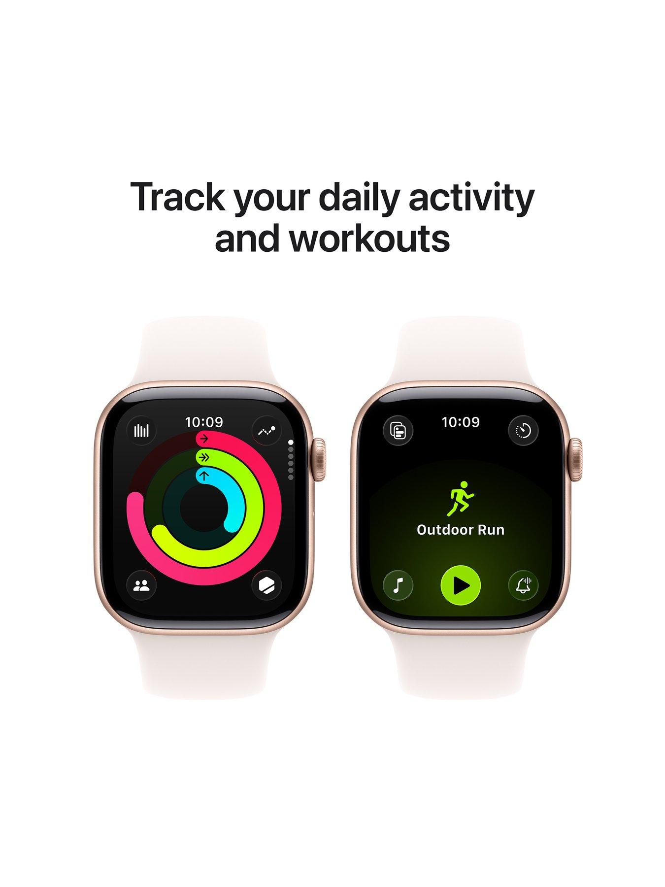 Image 3 of 8 of Apple Watch Series 11 (GPS) 42mm&nbsp;Rose Gold Aluminium Case with Light Blush Sport Band - S/M