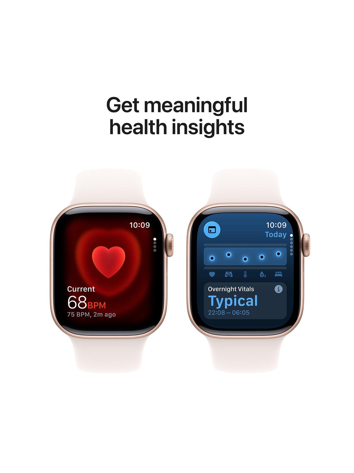 Image 4 of 8 of Apple Watch Series 11 (GPS) 42mm&nbsp;Rose Gold Aluminium Case with Light Blush Sport Band - S/M
